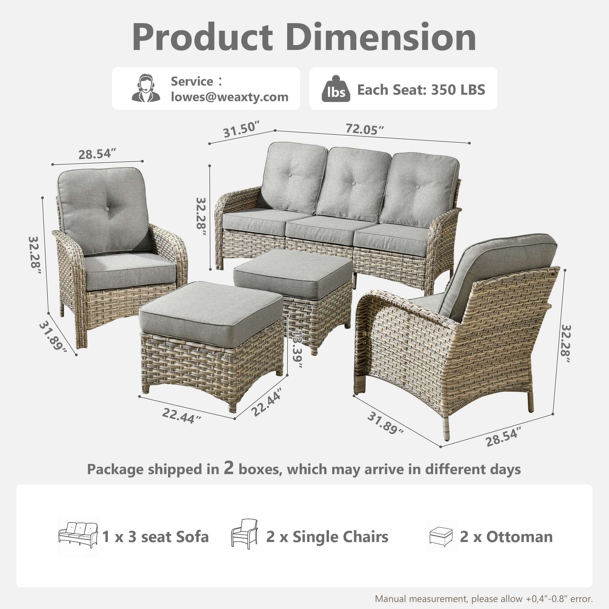 weaxty HMBVNC200S51 Patio-Conversation-Sets - View #7