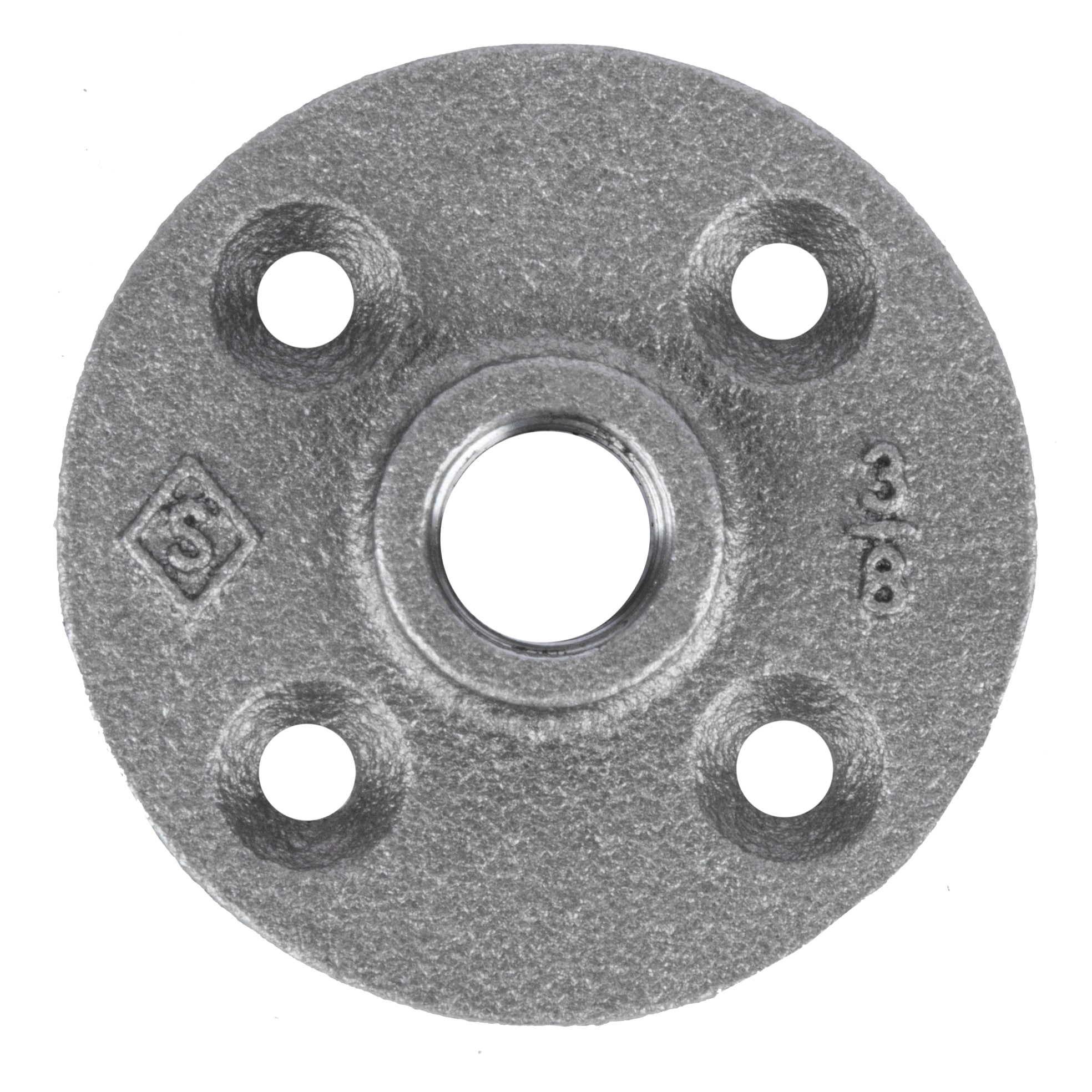 Black Malleable Iron 3/8-Inch Floor Flange, 2.75-Inch Length