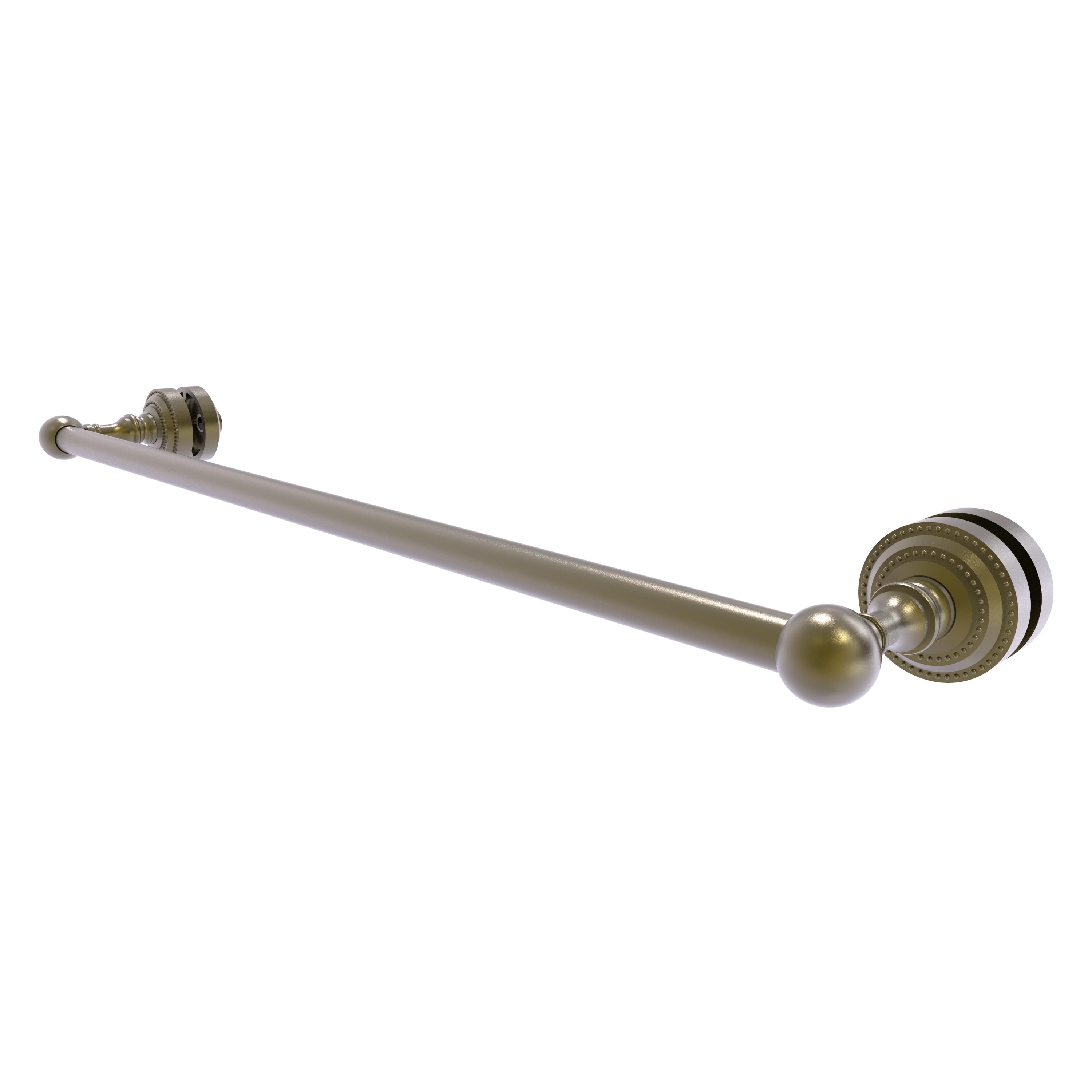 Allied Brass DT-41-SM-24-ABR Dottingham 24-in Antique Brass Wall mount Single Towel Bar