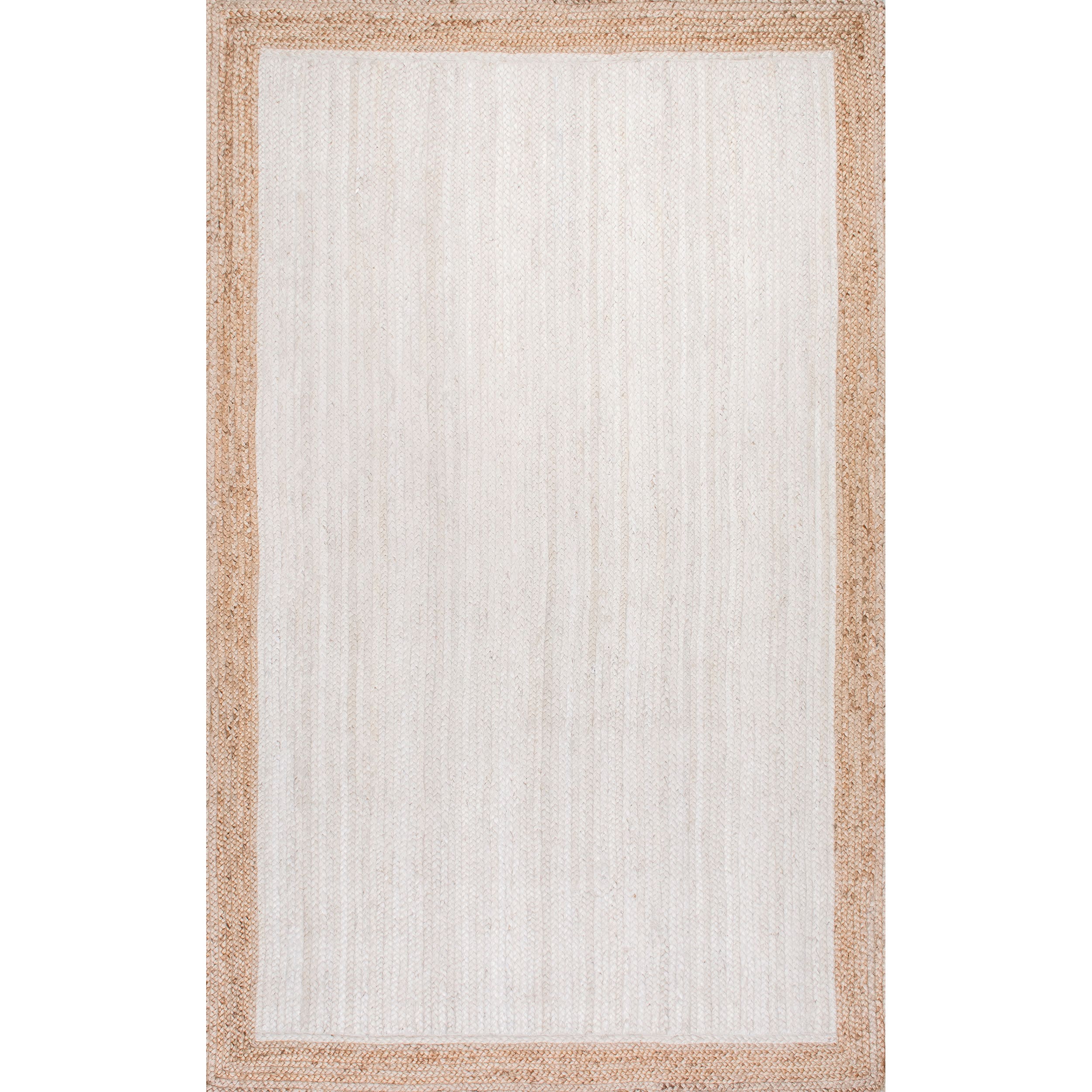 Braided Handmade Reversible Blue Jute 4' x 6' Area Rug