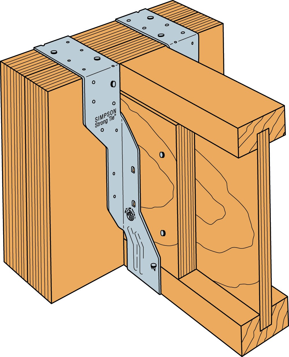 Simpson THAI322 Adjustable I-Joist Truss Hanger - G90 Galvanized