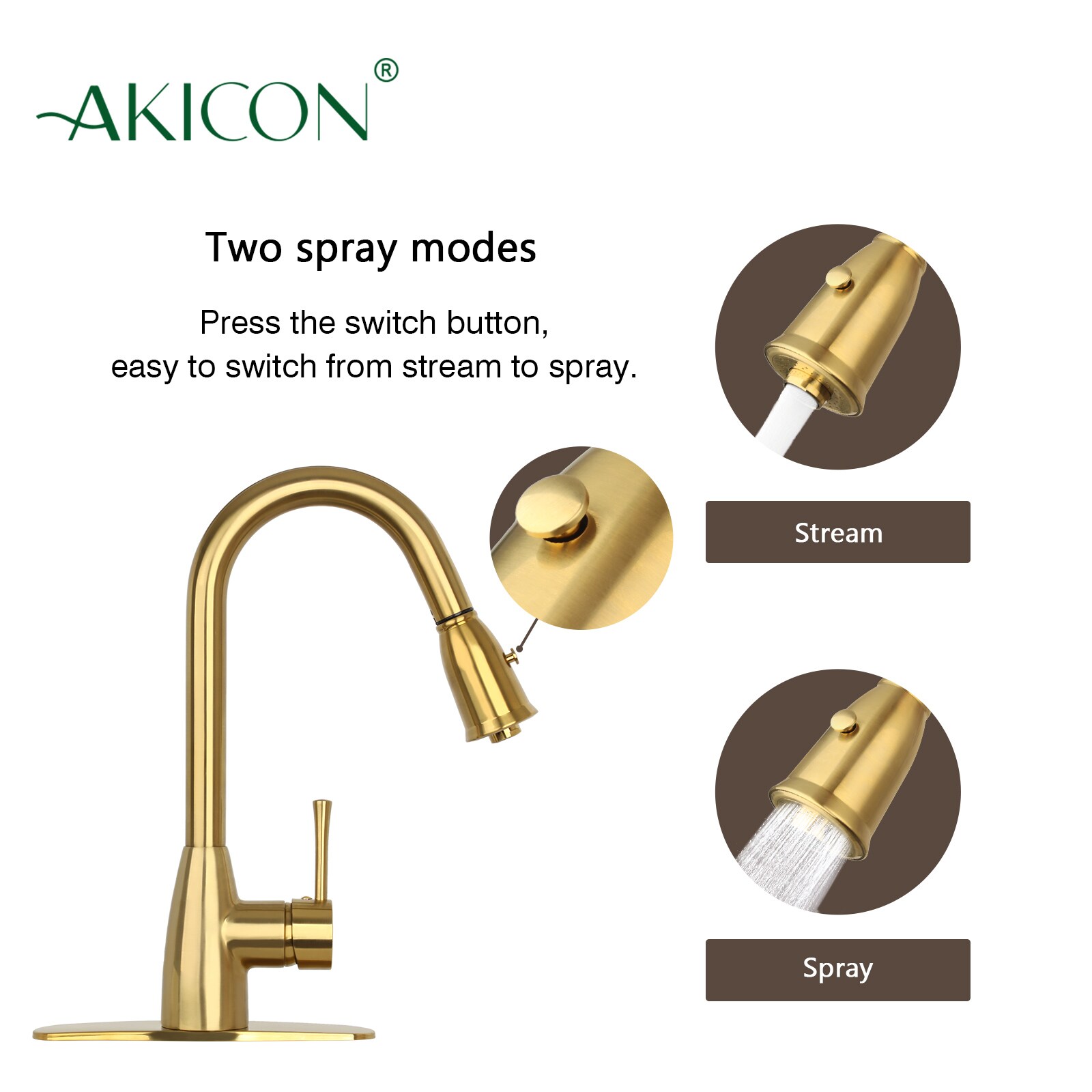 Akicon AK455BTG Kitchen-Faucets - View #4