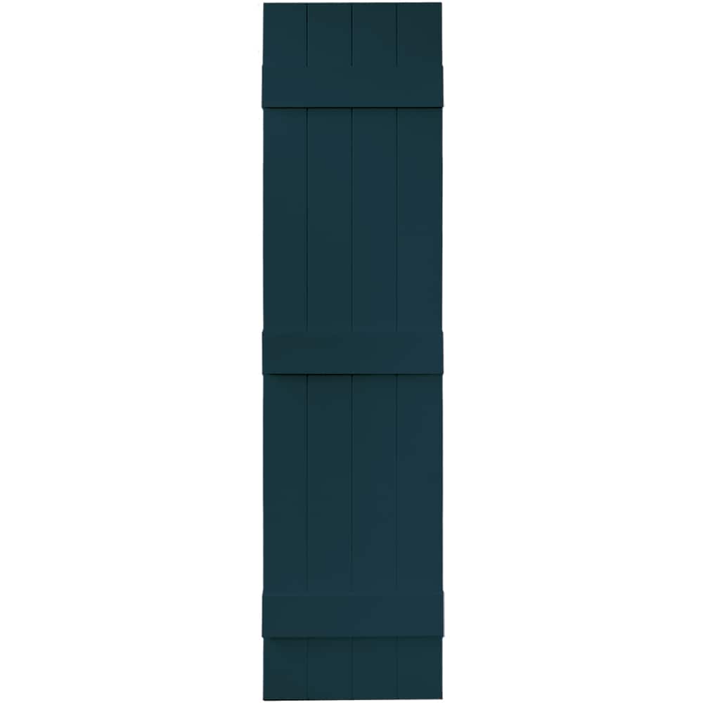 Vantage V6831459166 13.875-in W x 58.5-in H Indigo Blue Board and batten Exterior Shutters ( 1 -Pack )