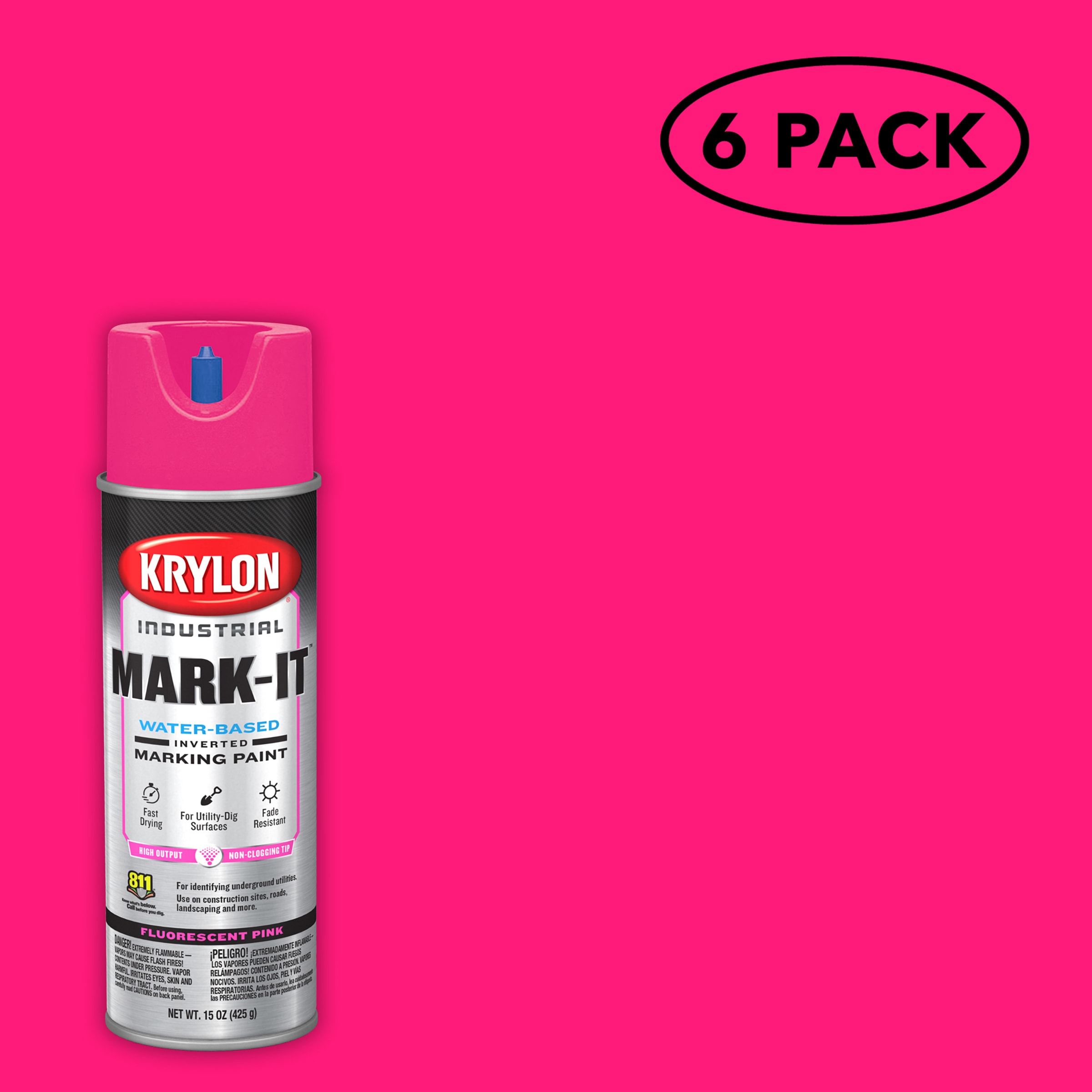 Rust-Oleum Imagine 4-Pack Gloss Neon Pink Fluorescent Spray Paint (NET Wt. 11-oz) | 345653SOS