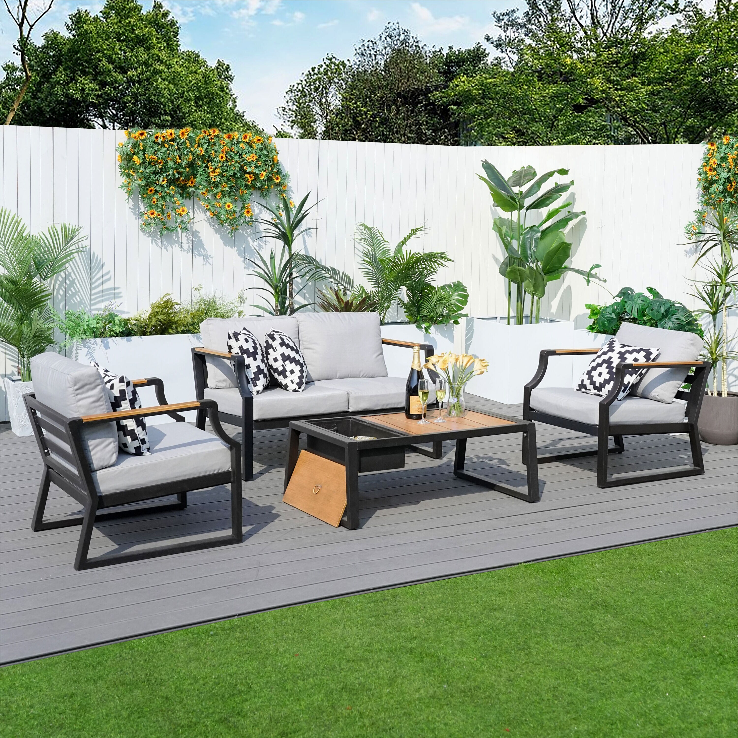 Moda Furnishings MOS-2105-B Patio-Conversation-Sets - View #3