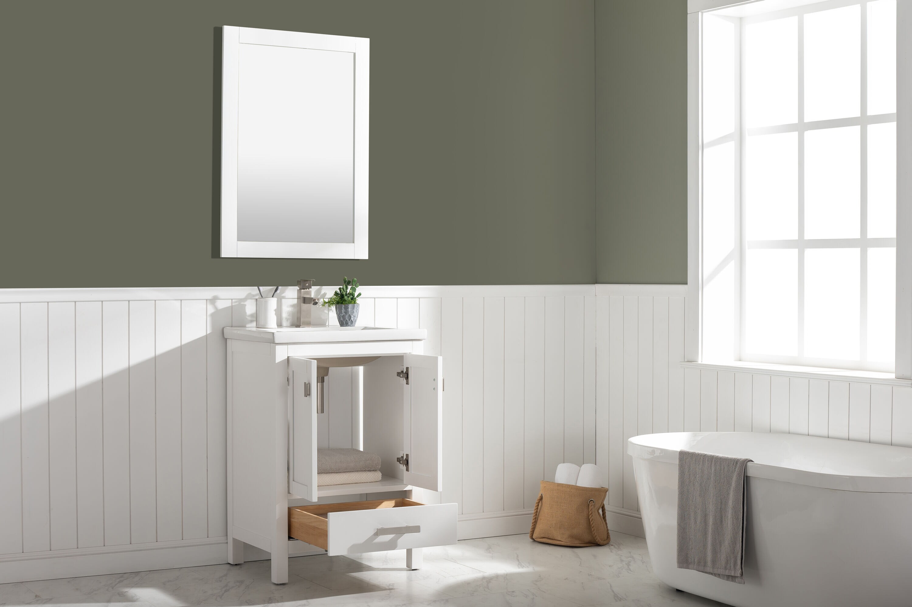 Design Element V01-24-WT Bath-Vanity-Combo - View #4