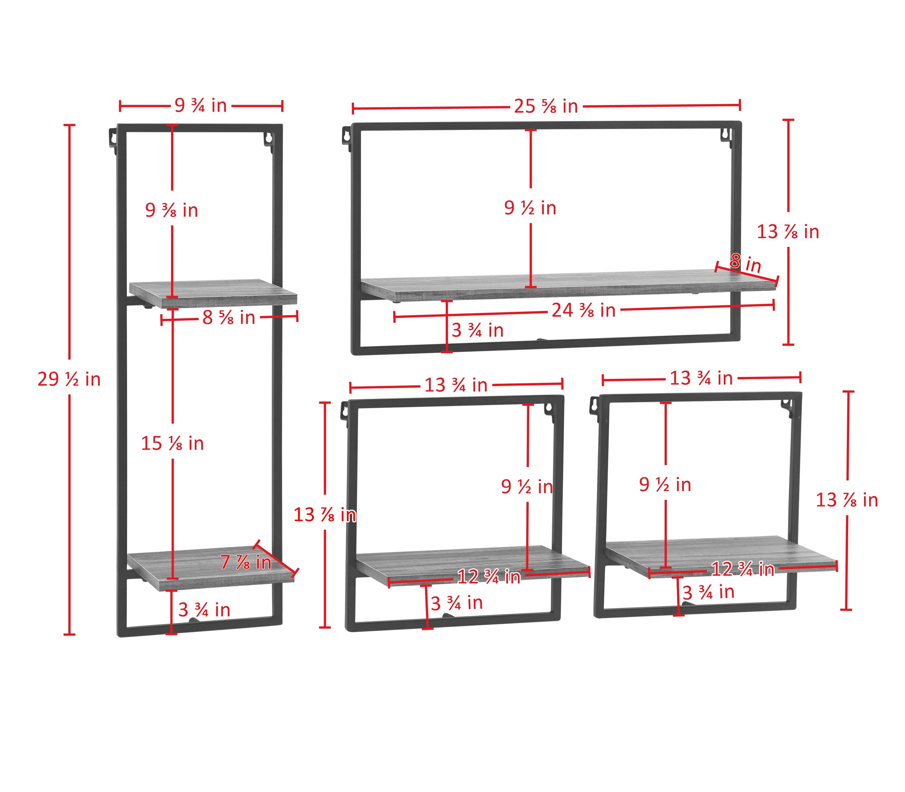 Danya B. GH20400 Wall-Mounted-Shelving - View #8