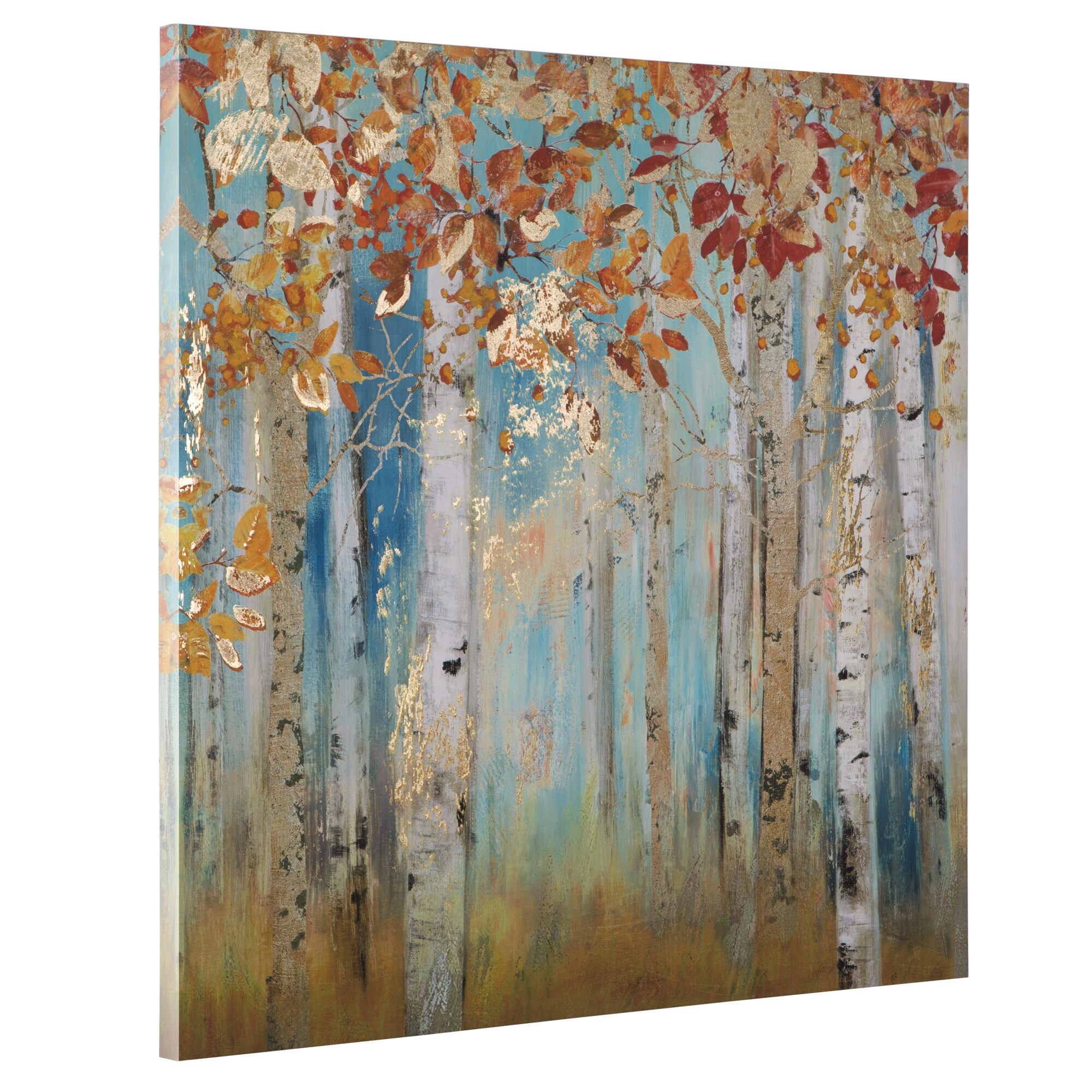 Yosemite Home Decor Birch Beauties Ii 39.5-in H x 39.5-in W Landscape ...