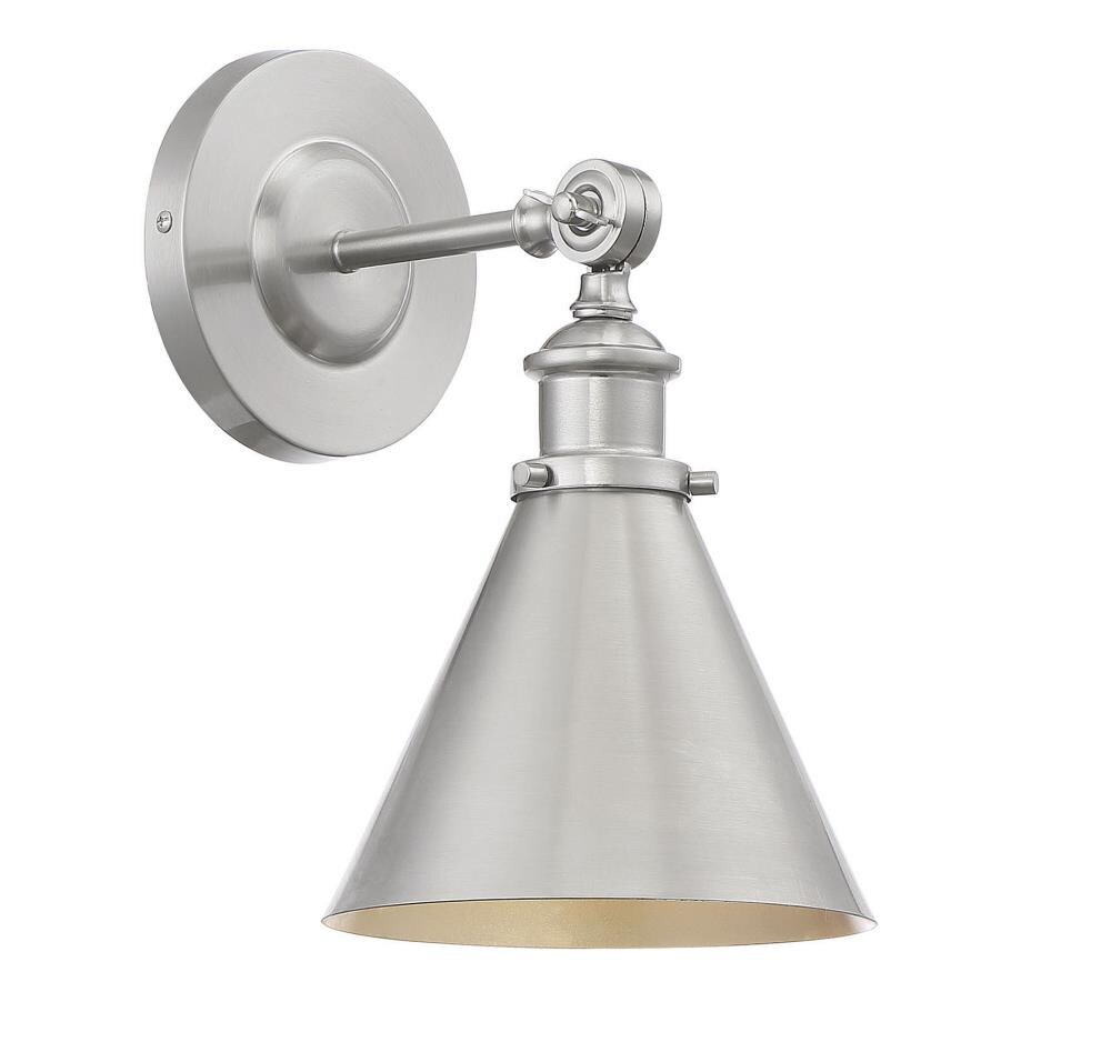  LW-SH607327 7-in W 1-Light Satin Nickel Vintage Wall Sconce