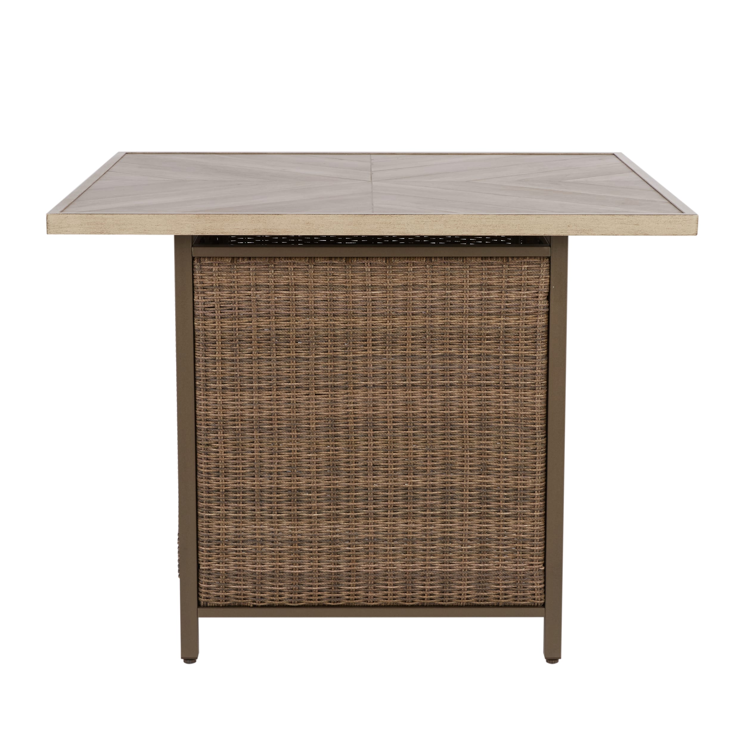 allen + roth Isla Park Square Wicker Outdoor Balcony Table 47.64-in W x ...