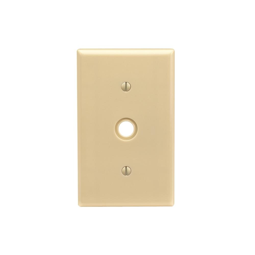 Leviton Leviton 3824794 Ivory 1 Gang Plastic Cable And Telco Wall Plate At 3372