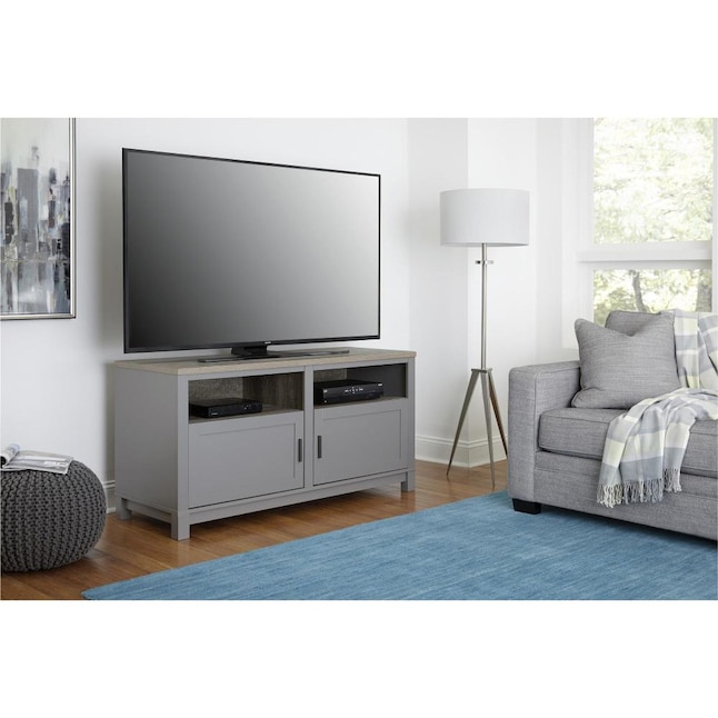 Ameriwood Home Carver Transitional Gray Earl Tv Stand Accommodates Tvs Up To 60 In The Stands Department At Com - 60’S Style Home Decor