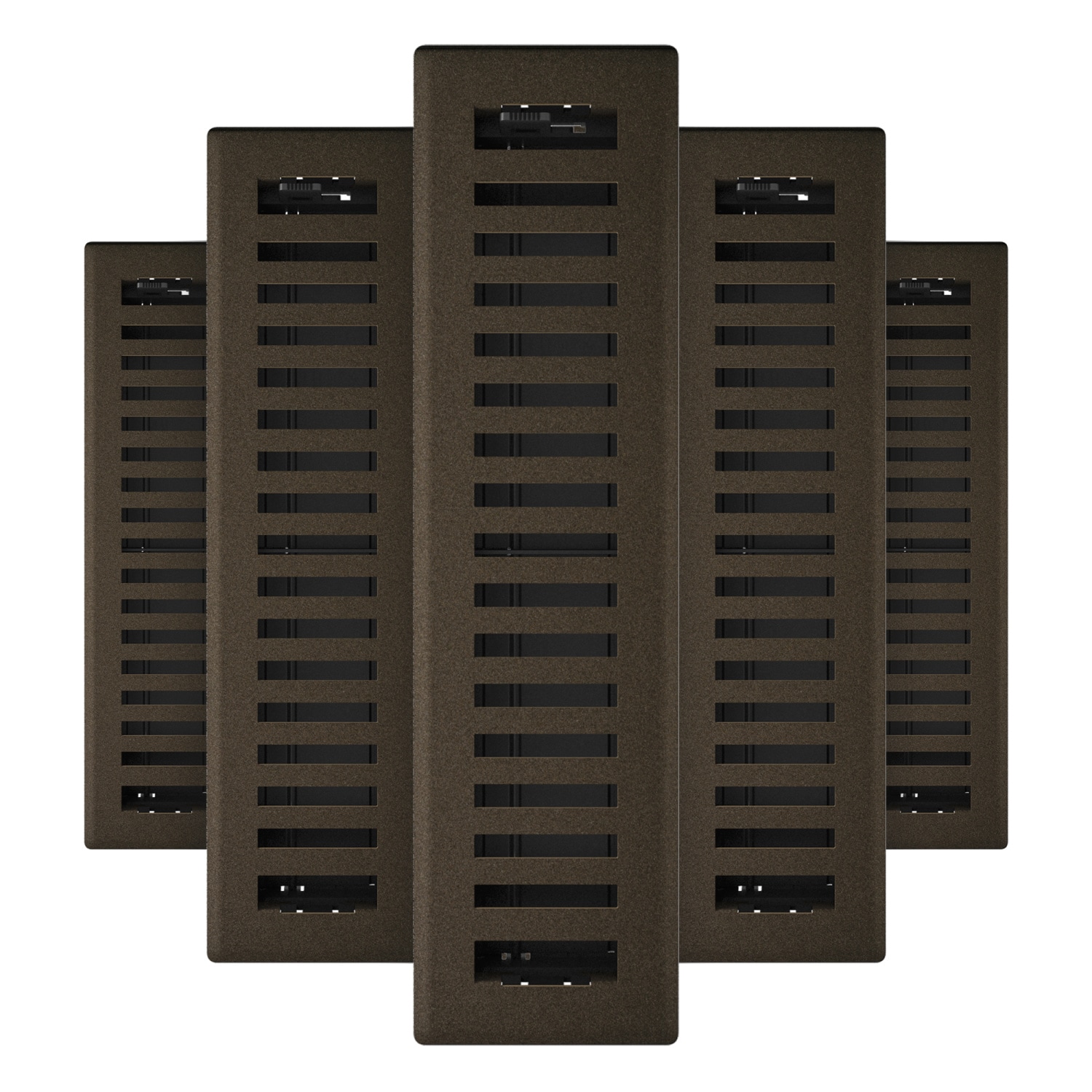 IMPERIAL RG3814 2-1/4-in x 12-in Maximum airflow Steel and polystyrene Bronze Age Floor Register 5 -Pack