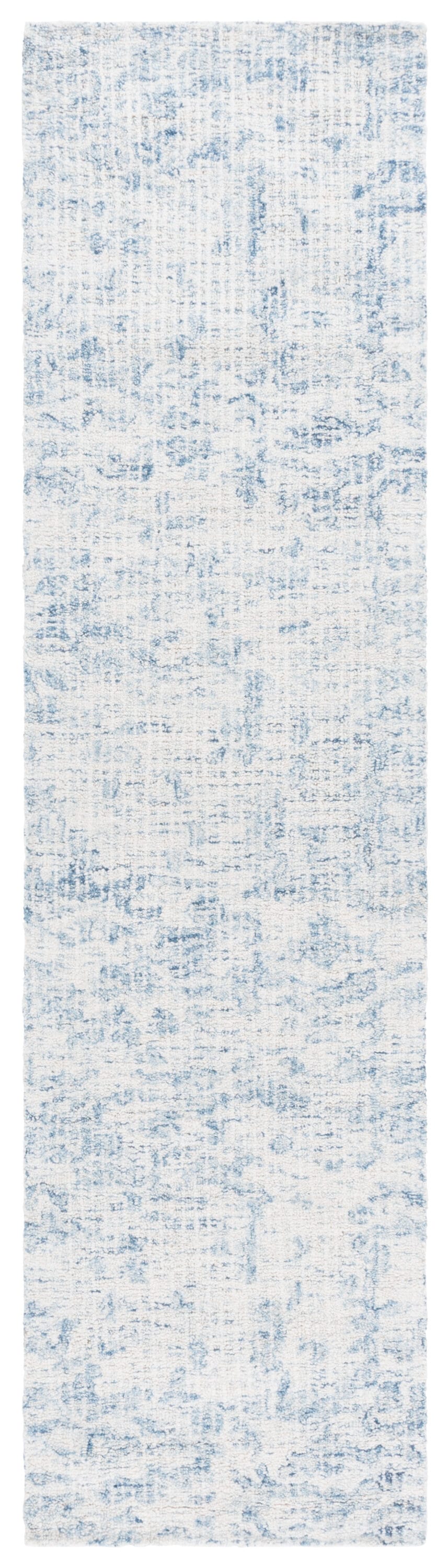 Ebony 904A Ivory Blue 2 x 9 Rectangular Runner rug