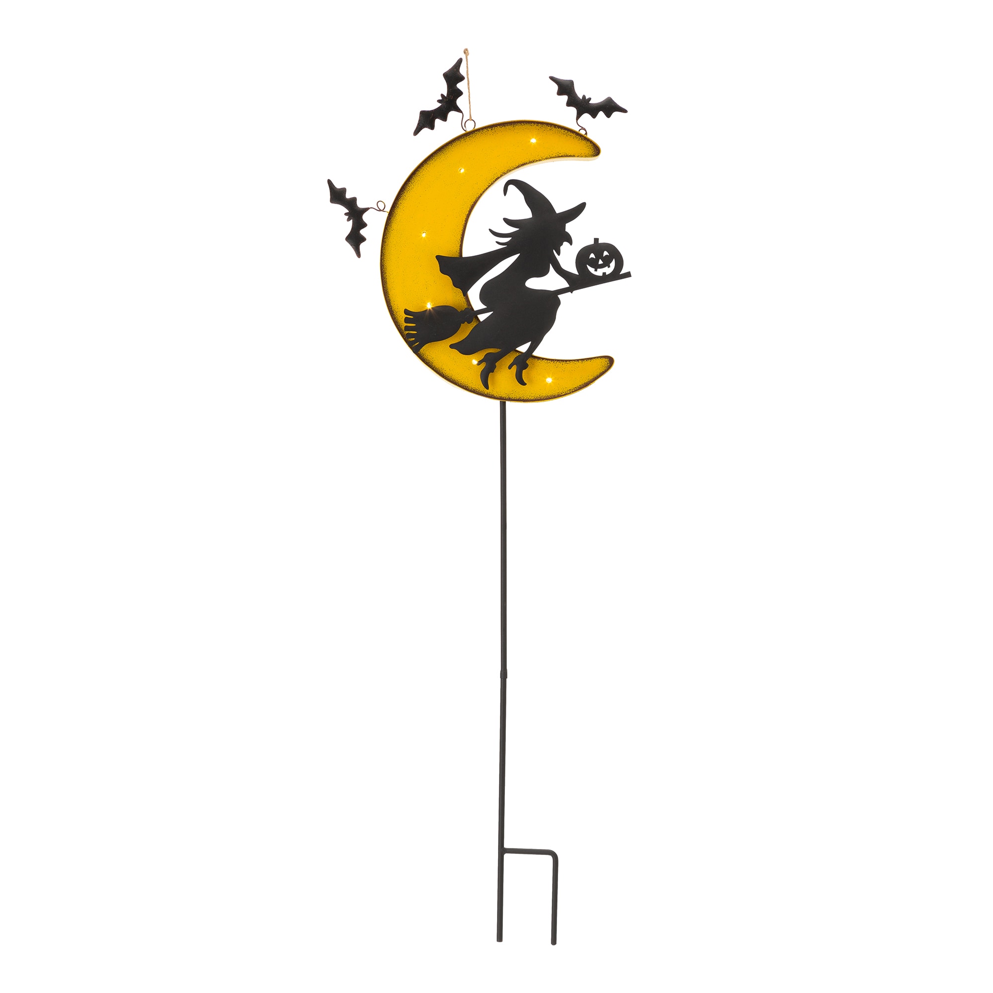 Glitzhome 2006300021 3.74-ft Lighted Witch Yard decoration