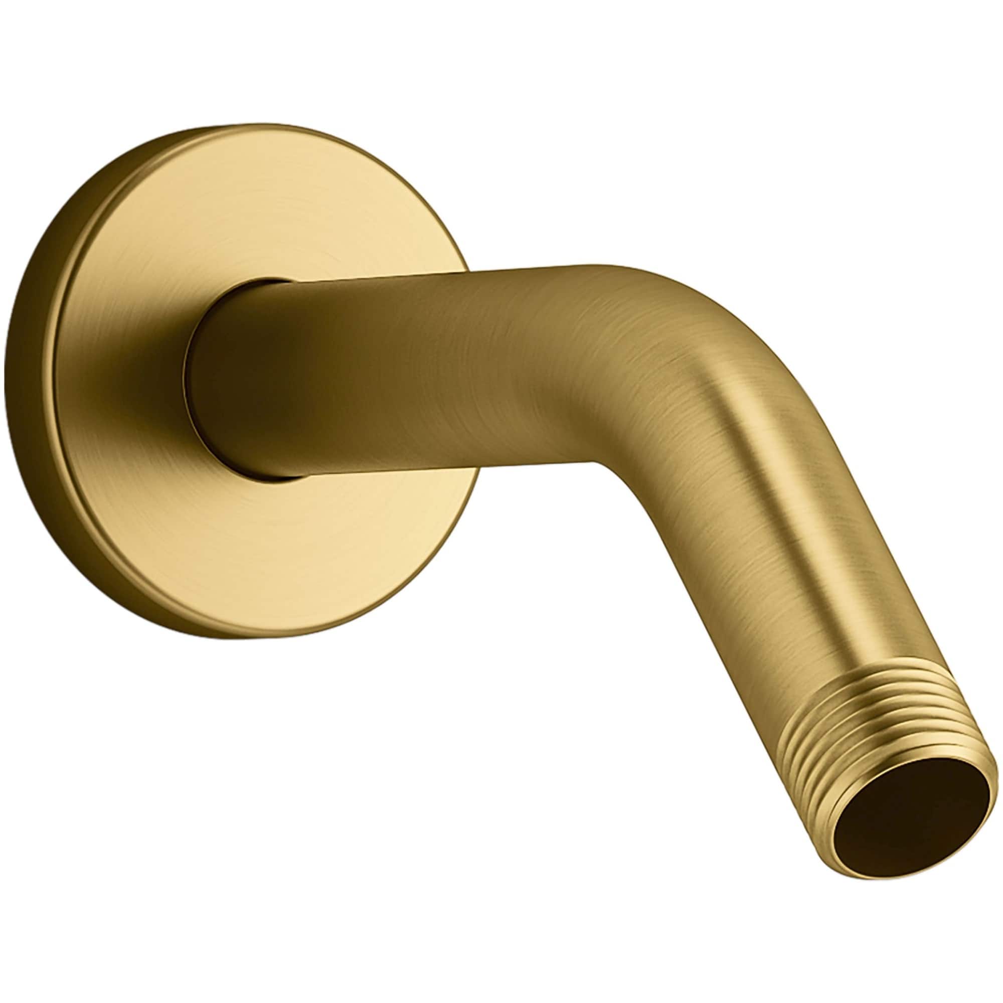 KOHLER K-26318-2MB Vibrant Brushed Moderne Brass 6.5-in Universal Shower Shower arm and flange 0.73-in -ID