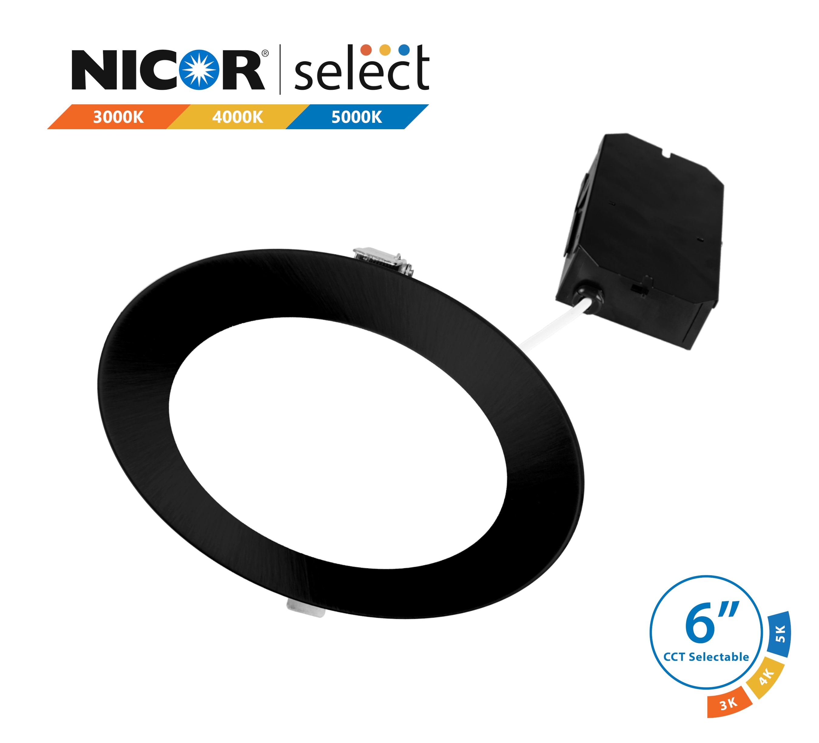 Nicor Lighting DLE63120SRDBK Led-Retrofit-Downlight - View #2