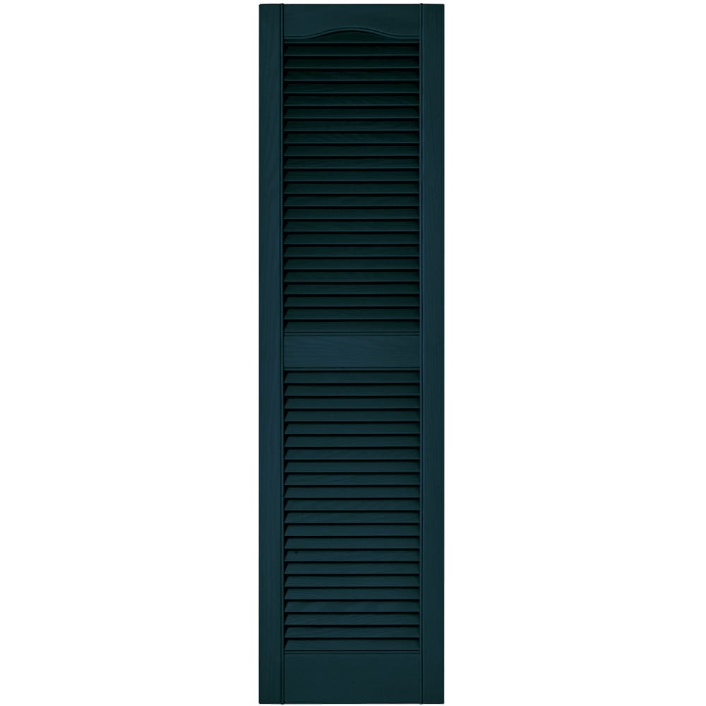 Vantage V1711455166 14.563-in W x 54.75-in H Indigo Blue Louvered Exterior Shutters ( 1 -Pack )