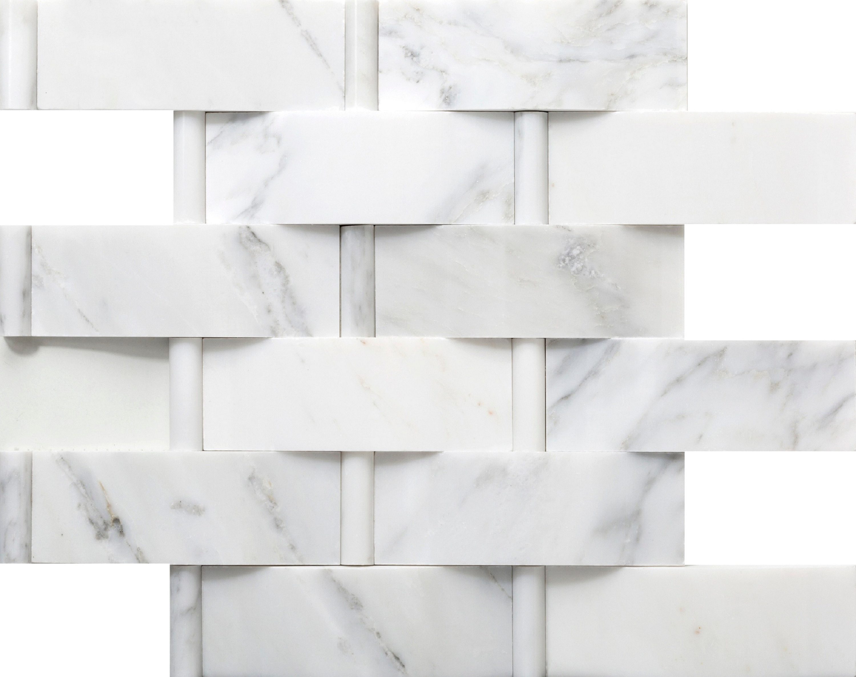 Emser M05WINTFR1212MLT WINTER FROST Winter Frost Natural Stone Marble Border Tile (12-in x 12-in)