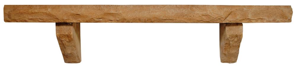 Pearl Mantels STONE SAFARI 72 Cast Stone 72-in W x 13-in H x 12-in D Safari Cast Stone Fireplace Mantel