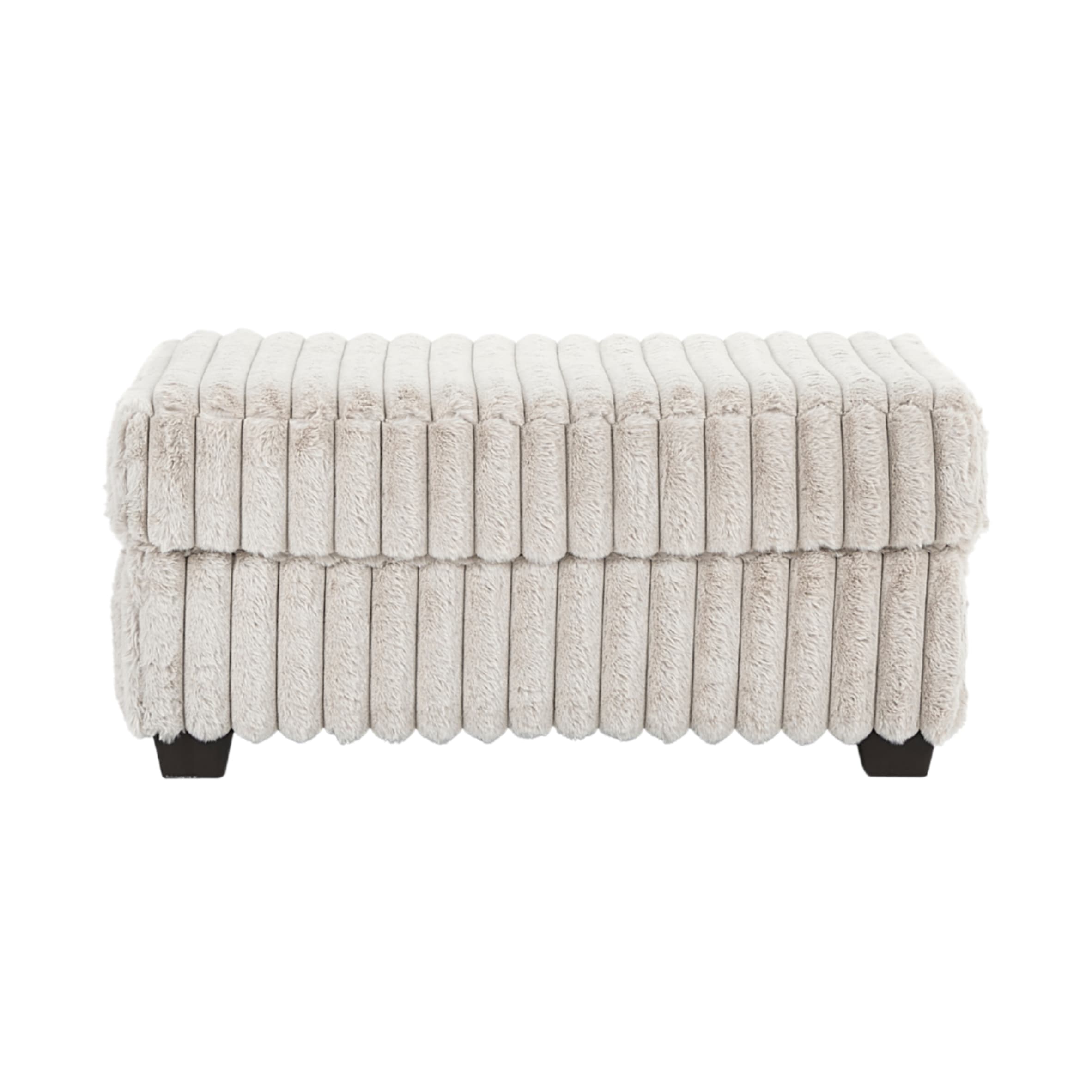 Roundhill Furniture - Belvoir Champagne Casual Champagne Ottoman