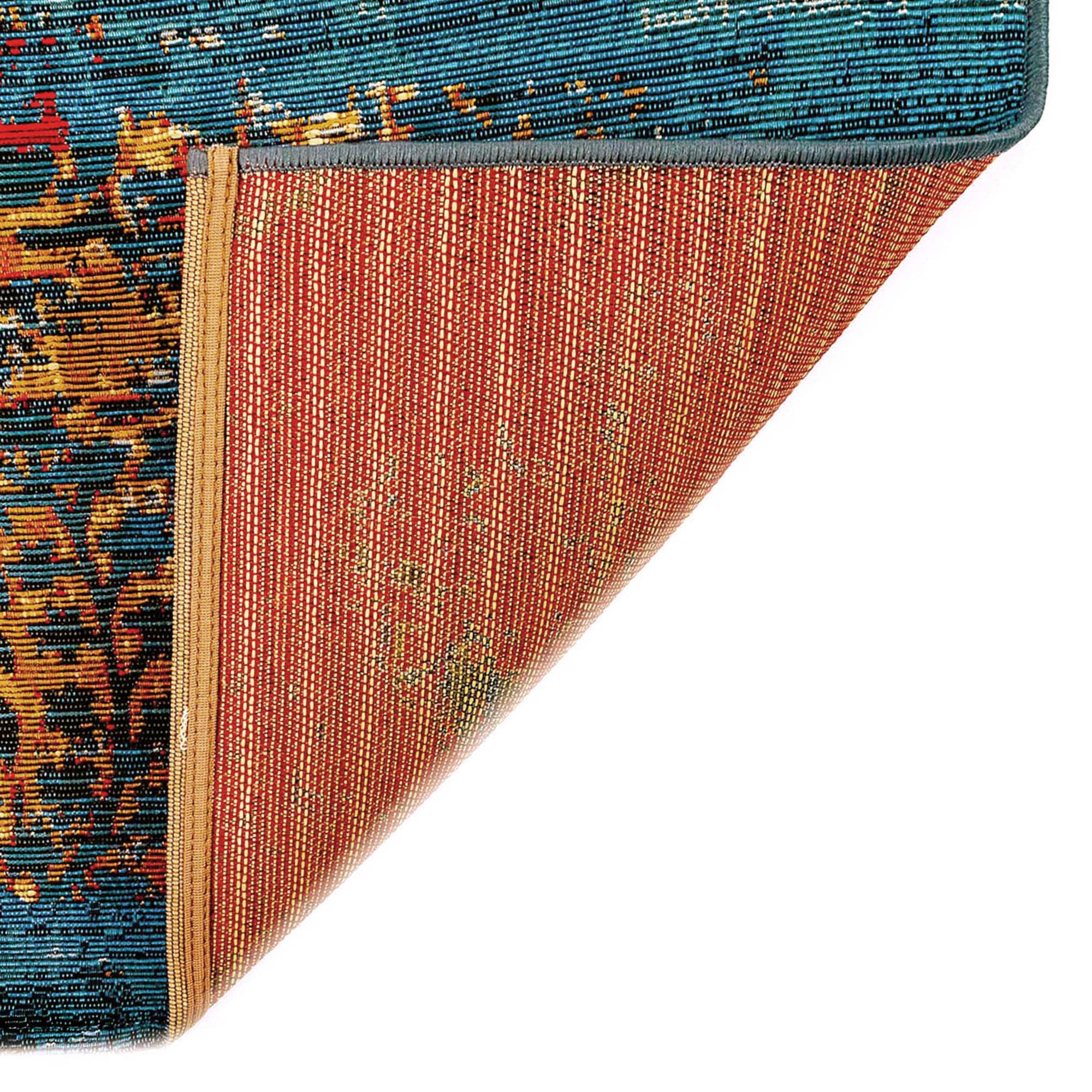 Marina Blue Flat Woven Synthetic Indoor/Outdoor Rug