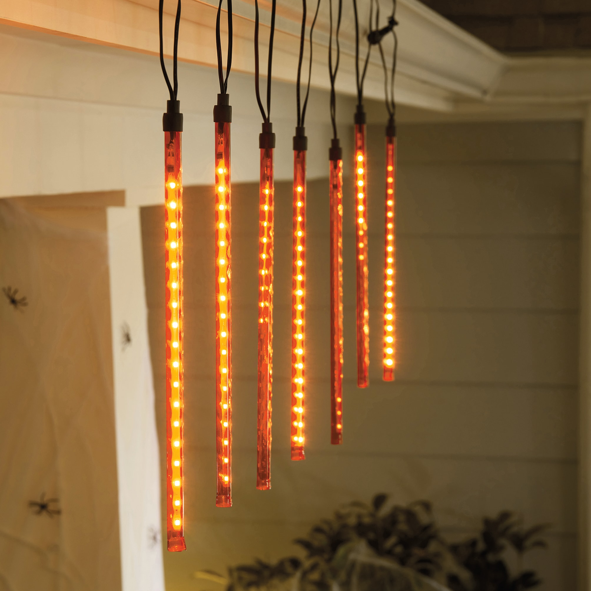 Haunted Living LED Orange Dripping Icicle Halloween Lights