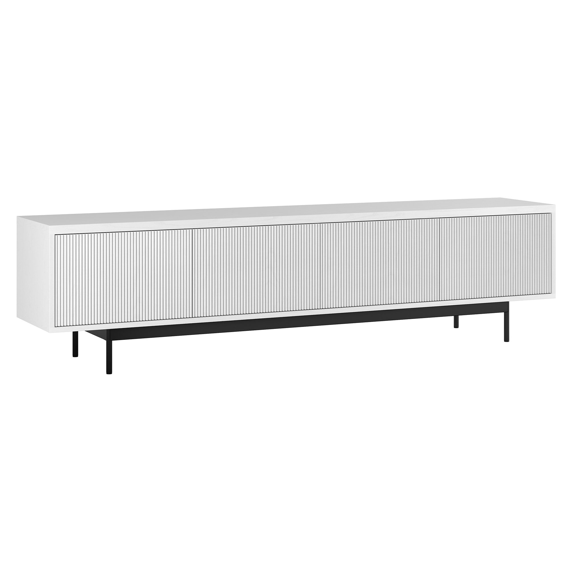 Hailey Home TV2186 Whitman Transitional White TV stand ( Accommodates TVs more than 70-in )
