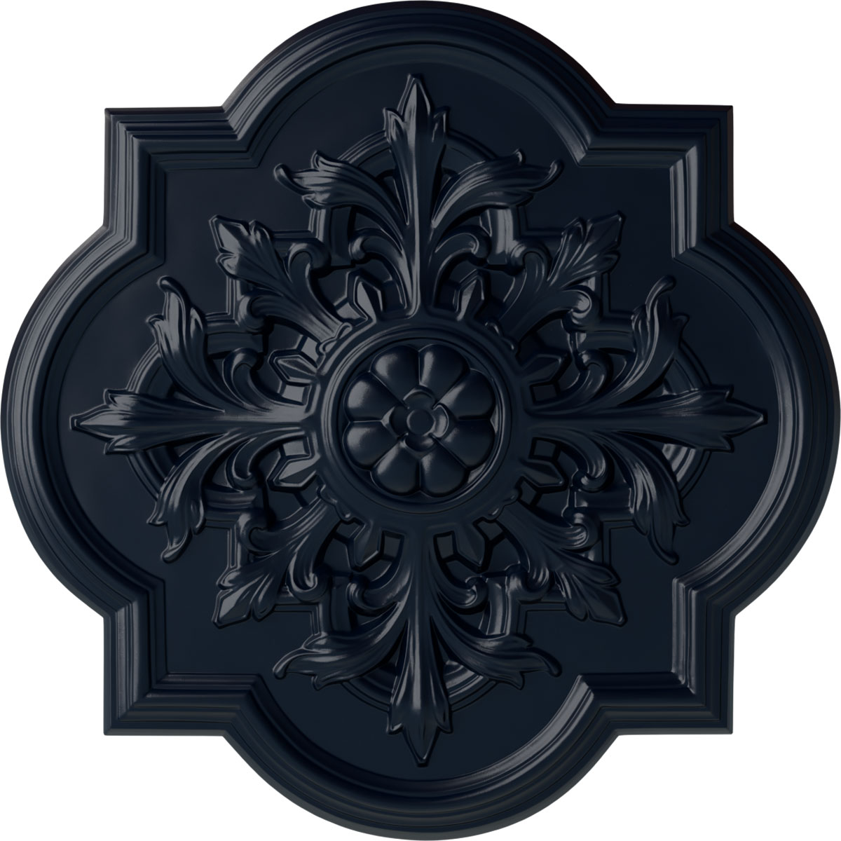 Ekena Millwork CM34BOMDF Bonetti 31.25-in W x 31.25-in L Painted Midnight Dream Polyurethane Whole Ceiling Medallion