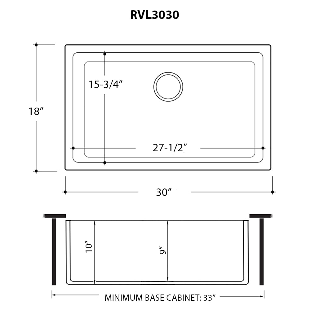 Ruvati RVL3030YL Kitchen-Sinks - View #8