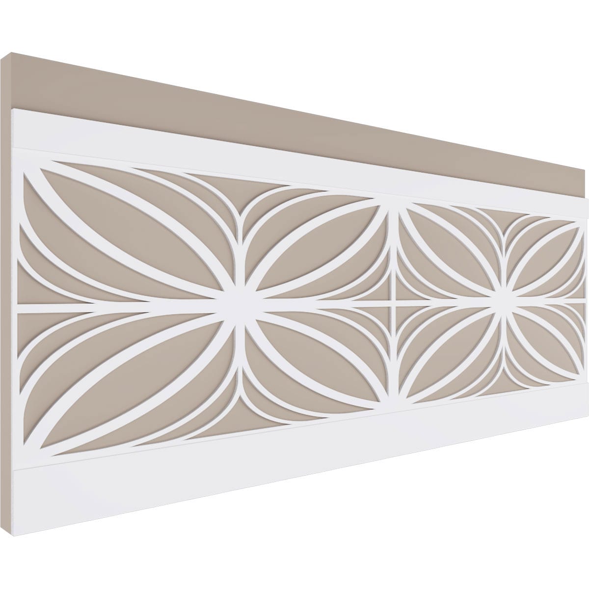 Ekena Millwork WPK36X94OTS 36-in x 94-1/2-in Smooth Paintable/Stainable White PVC Wainscoting Wall Panel ( 23.64-sq ft )