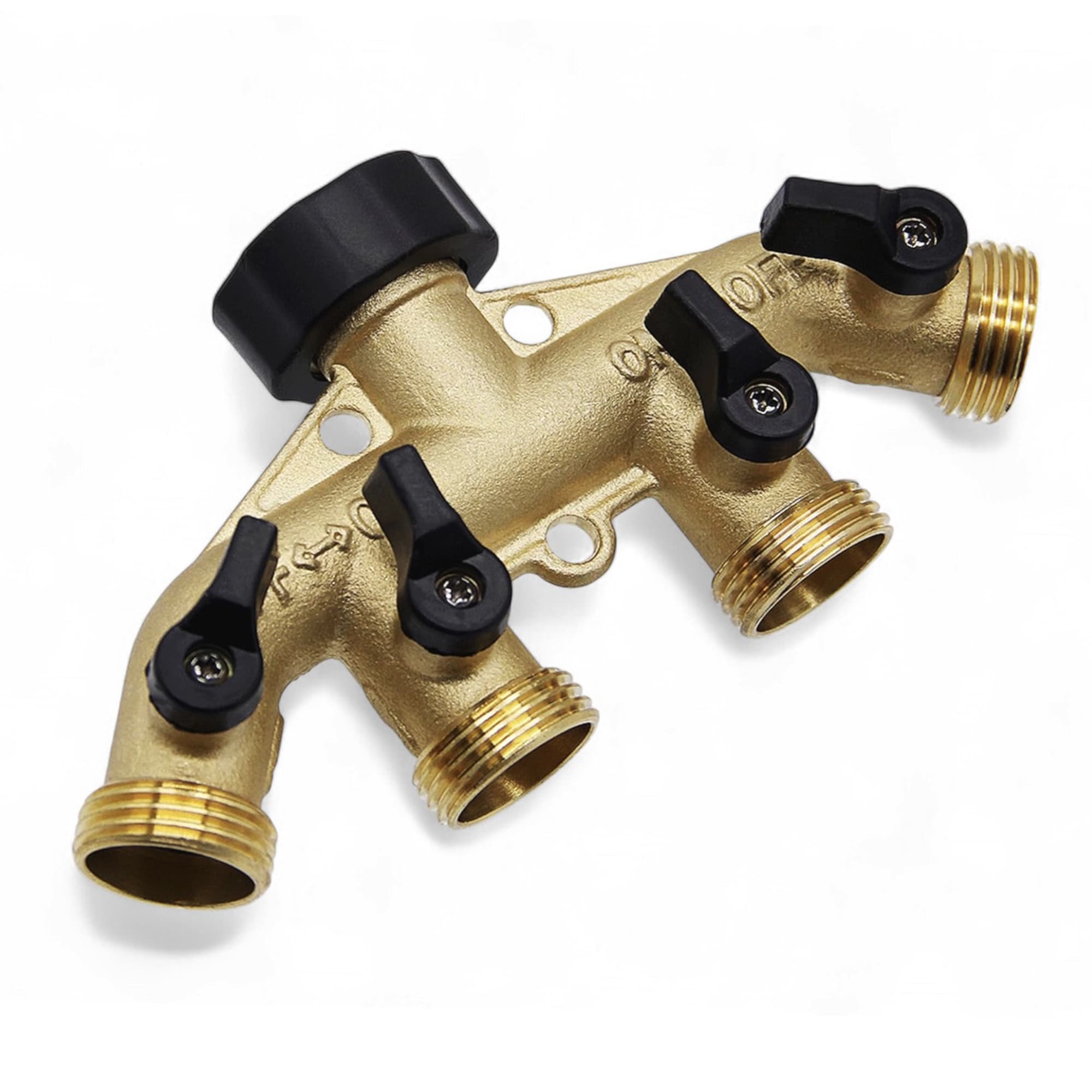Ray Padula EC-SIFW-B Brass 4 -Way Full -Flow Water Shut-Off