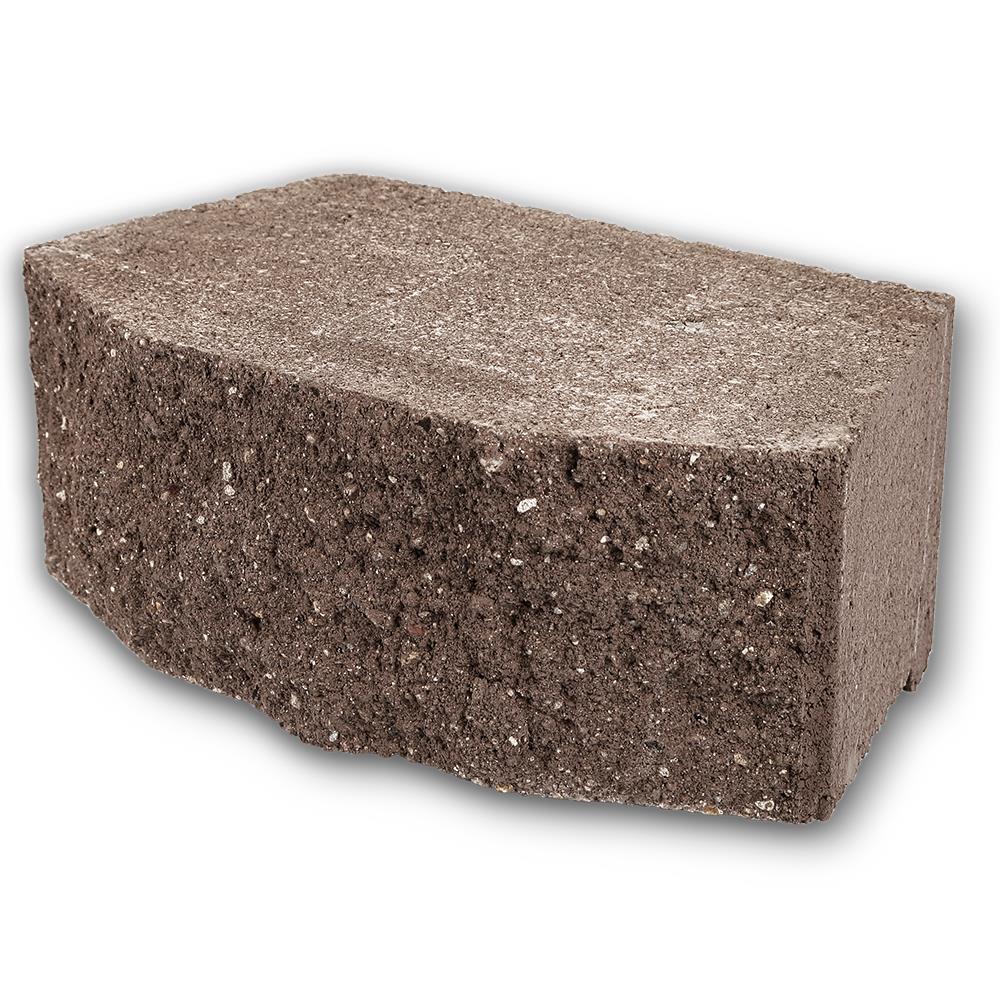  10905952 6-in H x 16-in L x 9-in D Dark Brown Concrete Retaining Wall Block