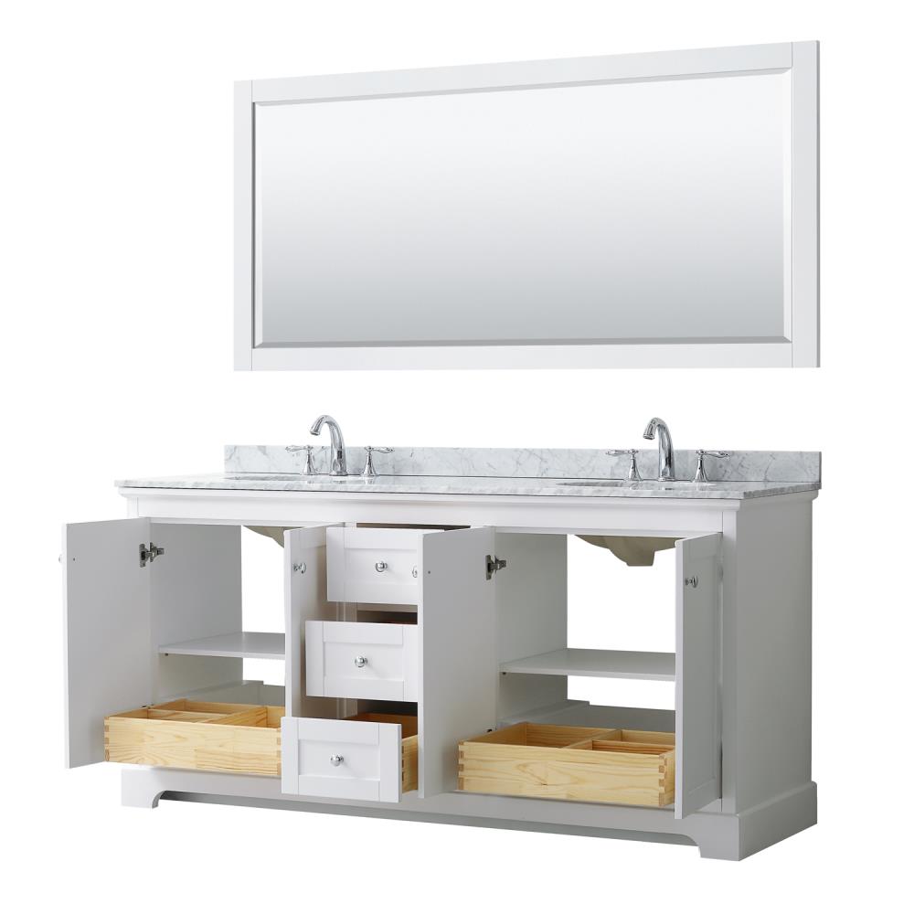 Wyndham Collection WCV232372DWHCMUNOM70 Bath-Vanity-Combo - View #2