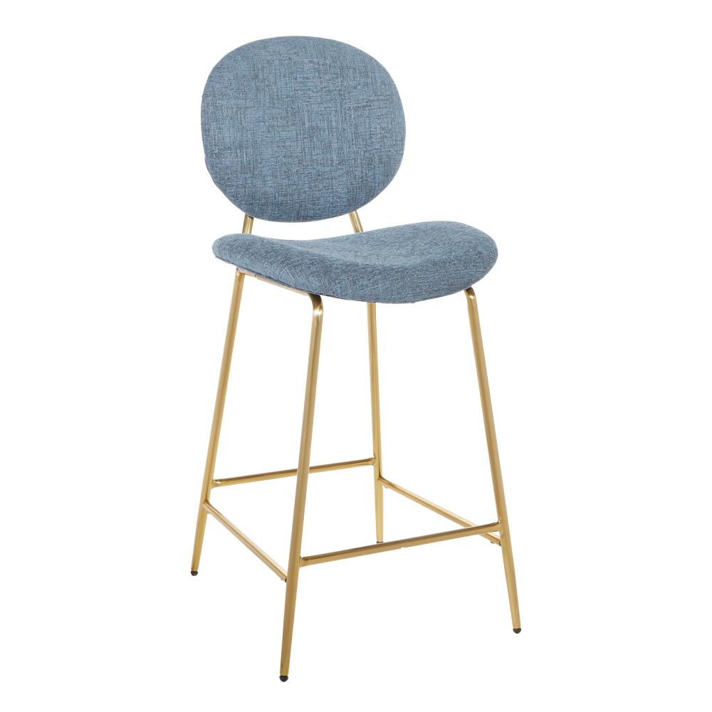 OSP Home Furnishings Jade Navy 26-in H Counter height Metal Bar Stool ...