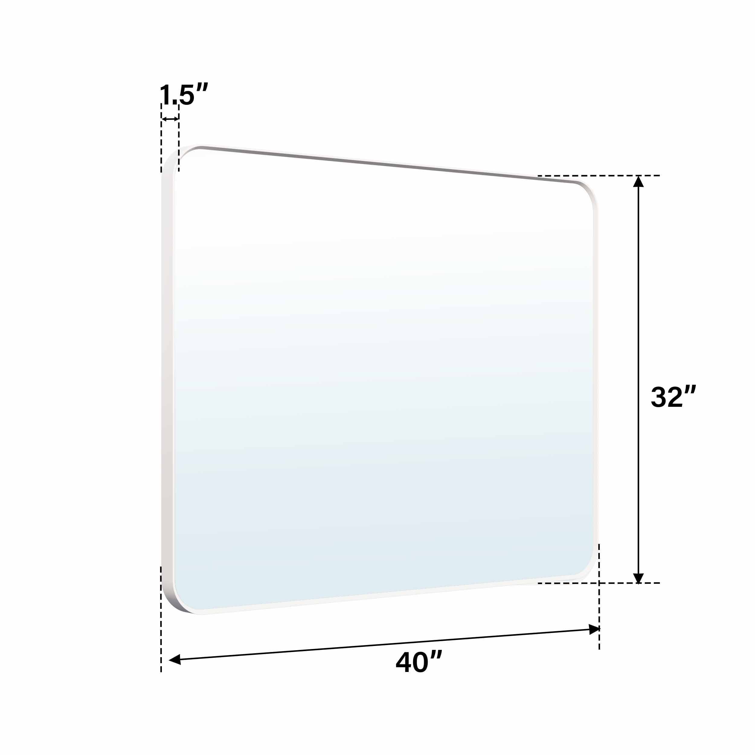 WELLFOR F1MR4032WT Framed-Bath-Mirrors - View #12
