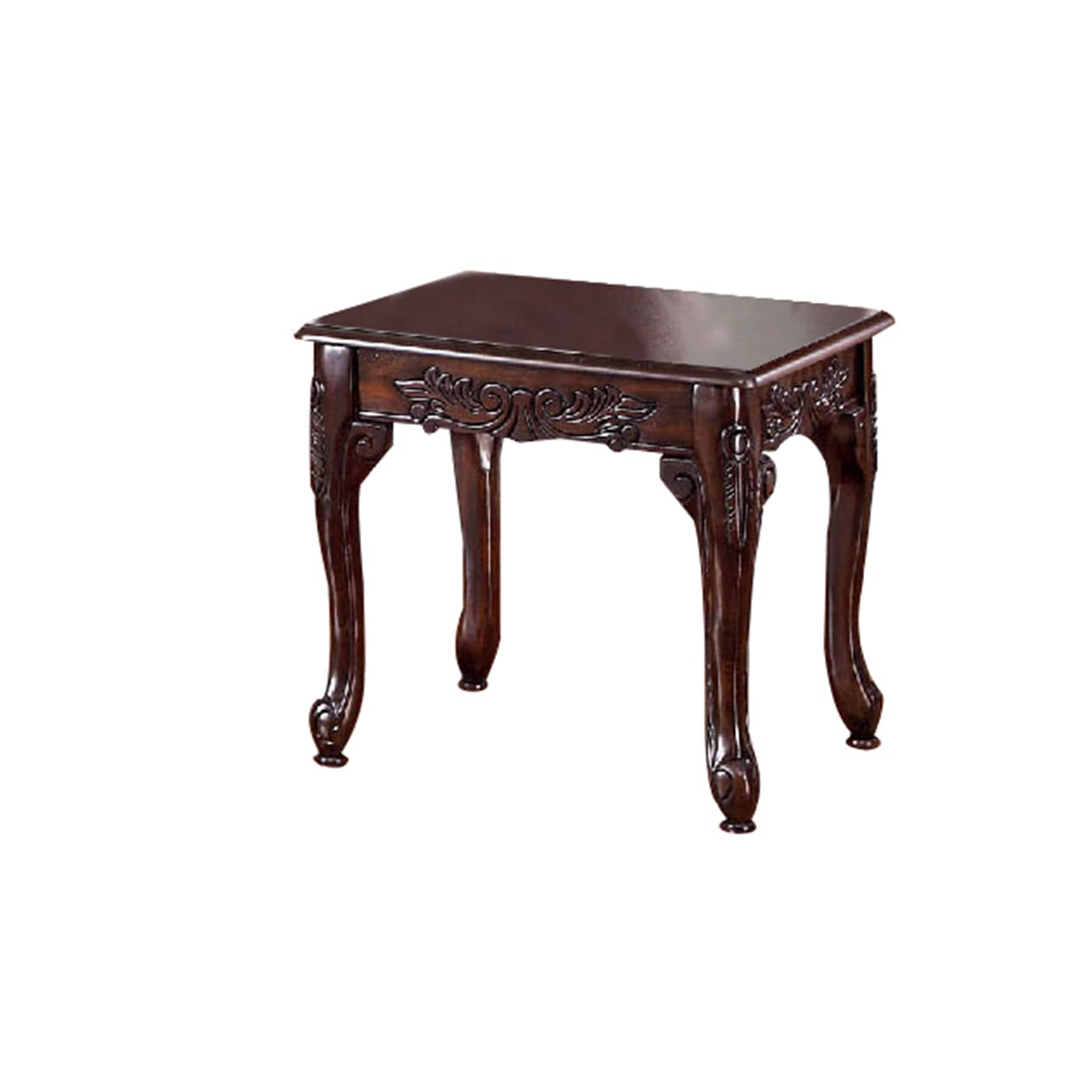 Cherry Brown Traditional 3-Piece Solid Wood Table Set