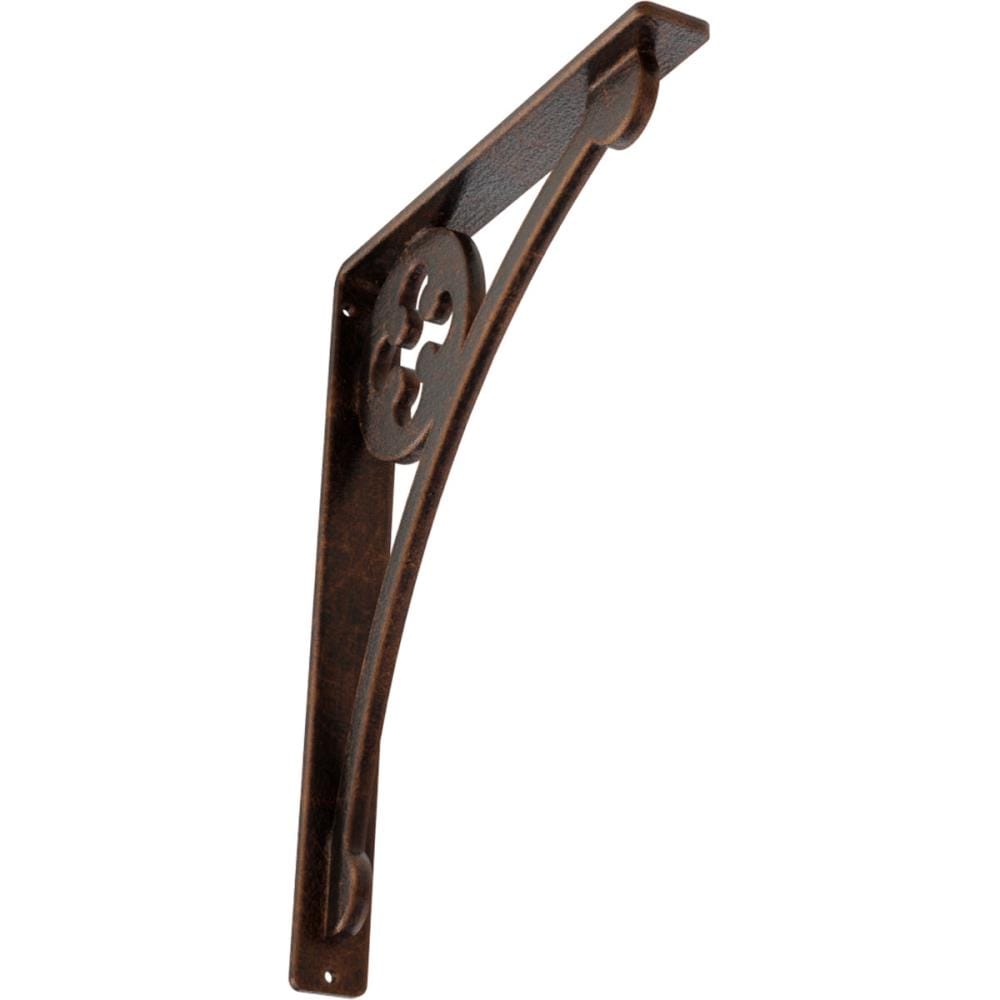 Ekena Millwork BKTM01X10X12SCRACO Crawley 10-in x 1.5-in x 12-in Antique copper Wrought iron Mounting bracket
