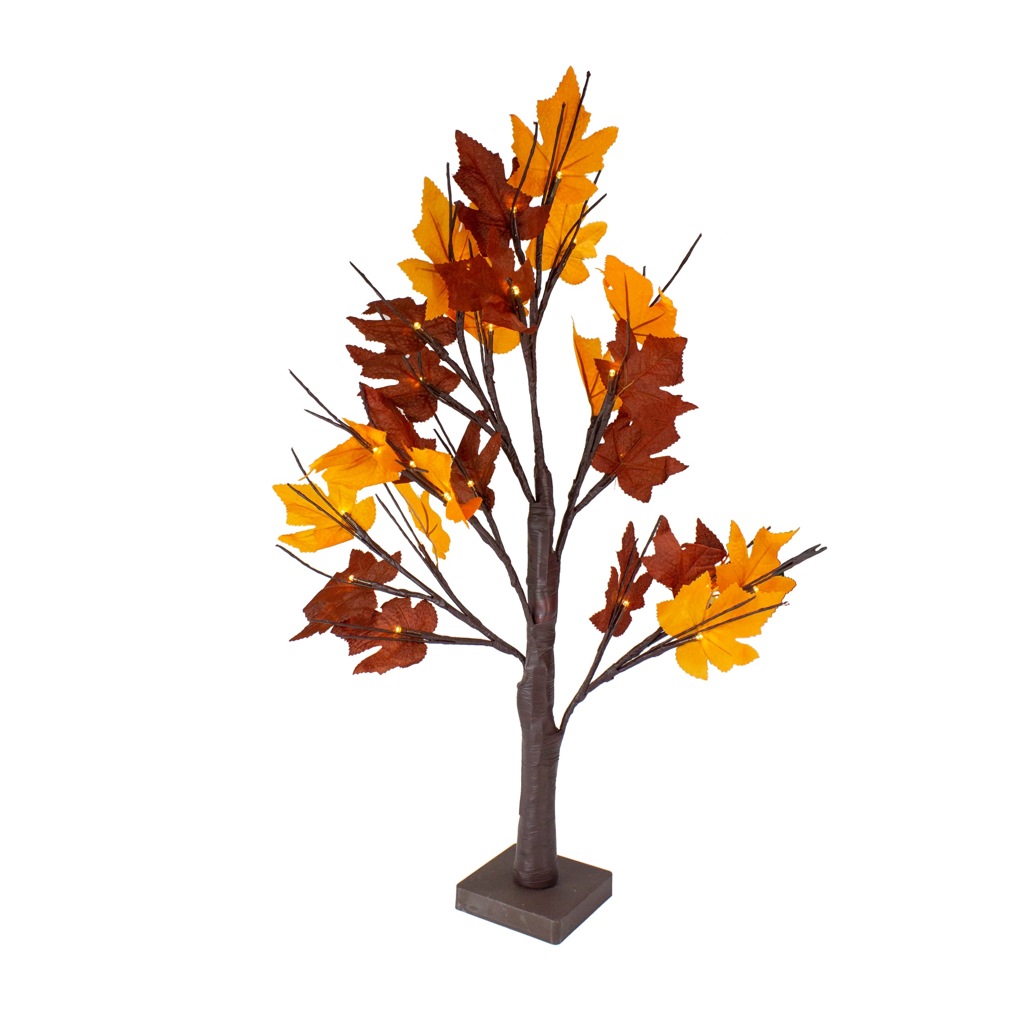 Northlight 33841561 24-in Lighted Leaves Free standing decoration Tree