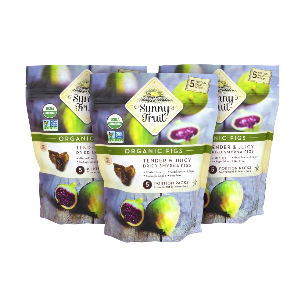 Sunny Fruit Organic Figs 5 Portion Packs 1.76 oz ( 50 g) Each