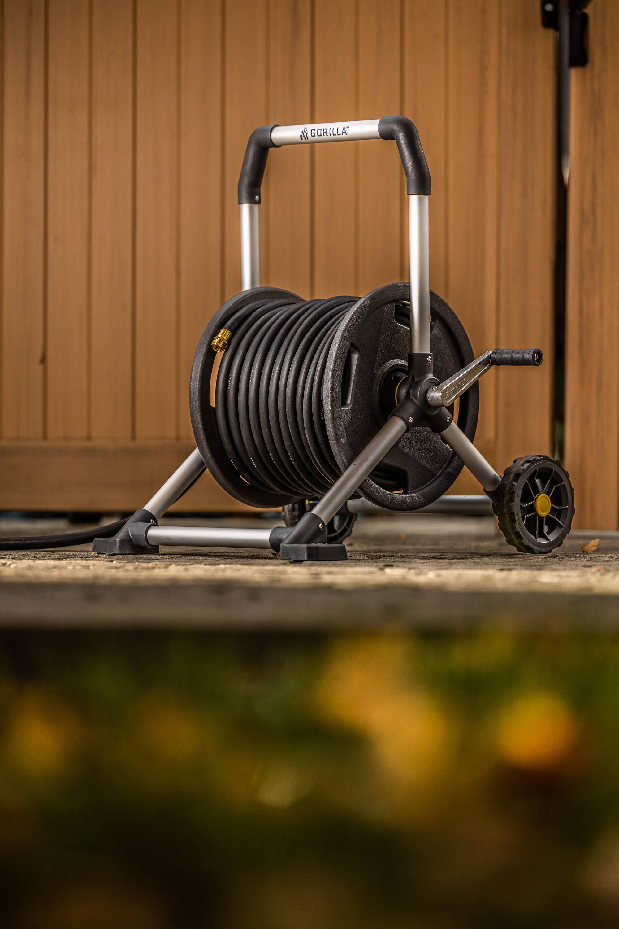 Gorilla 200 ft. Aluminum Zero-Rust Upright Hose Reel Cart
