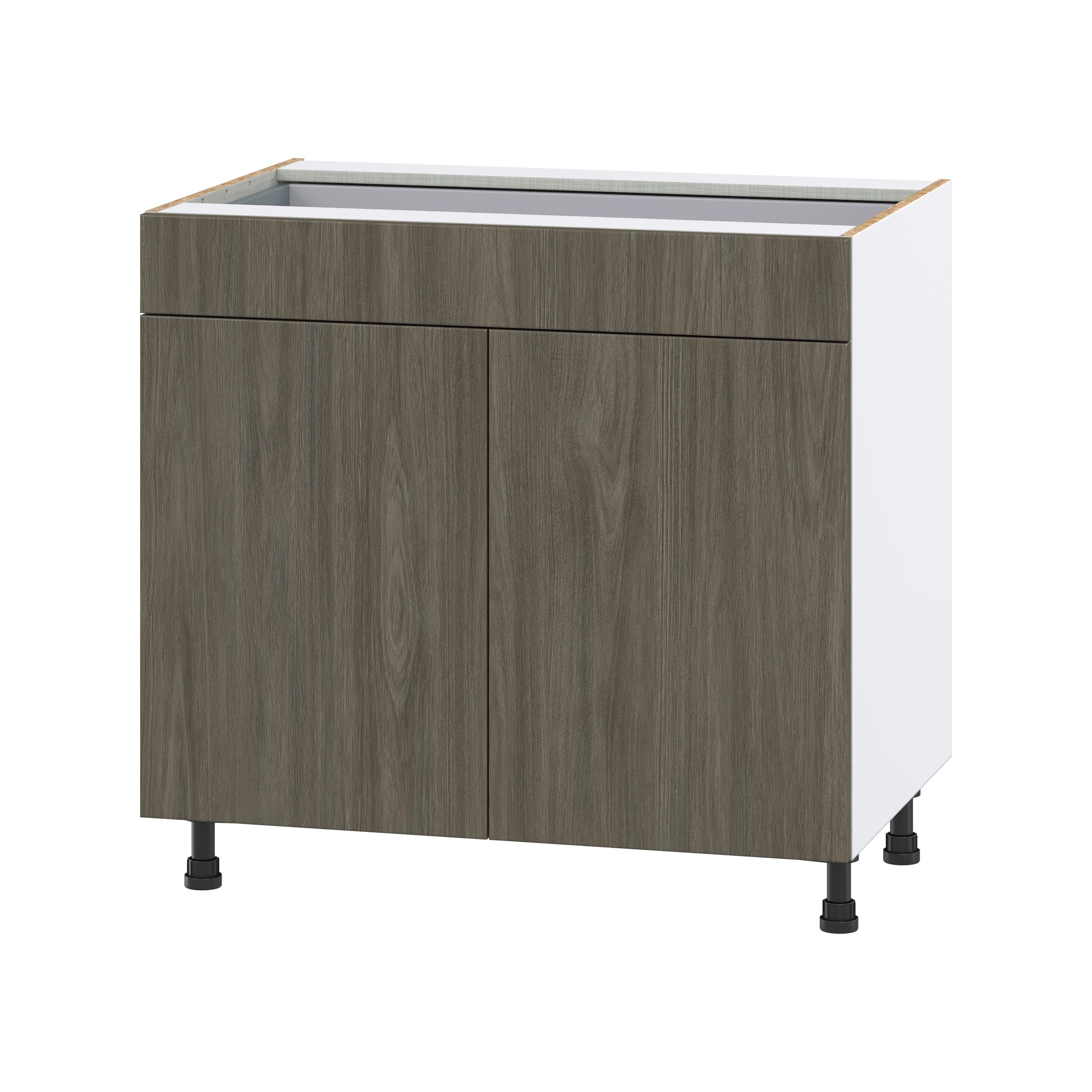 Hugo&Borg DSB36-SA Savane 36-in W x 34.5-in H x 24-in D Textmel Base Fully assembled Cabinet (Flat Panel Slab)