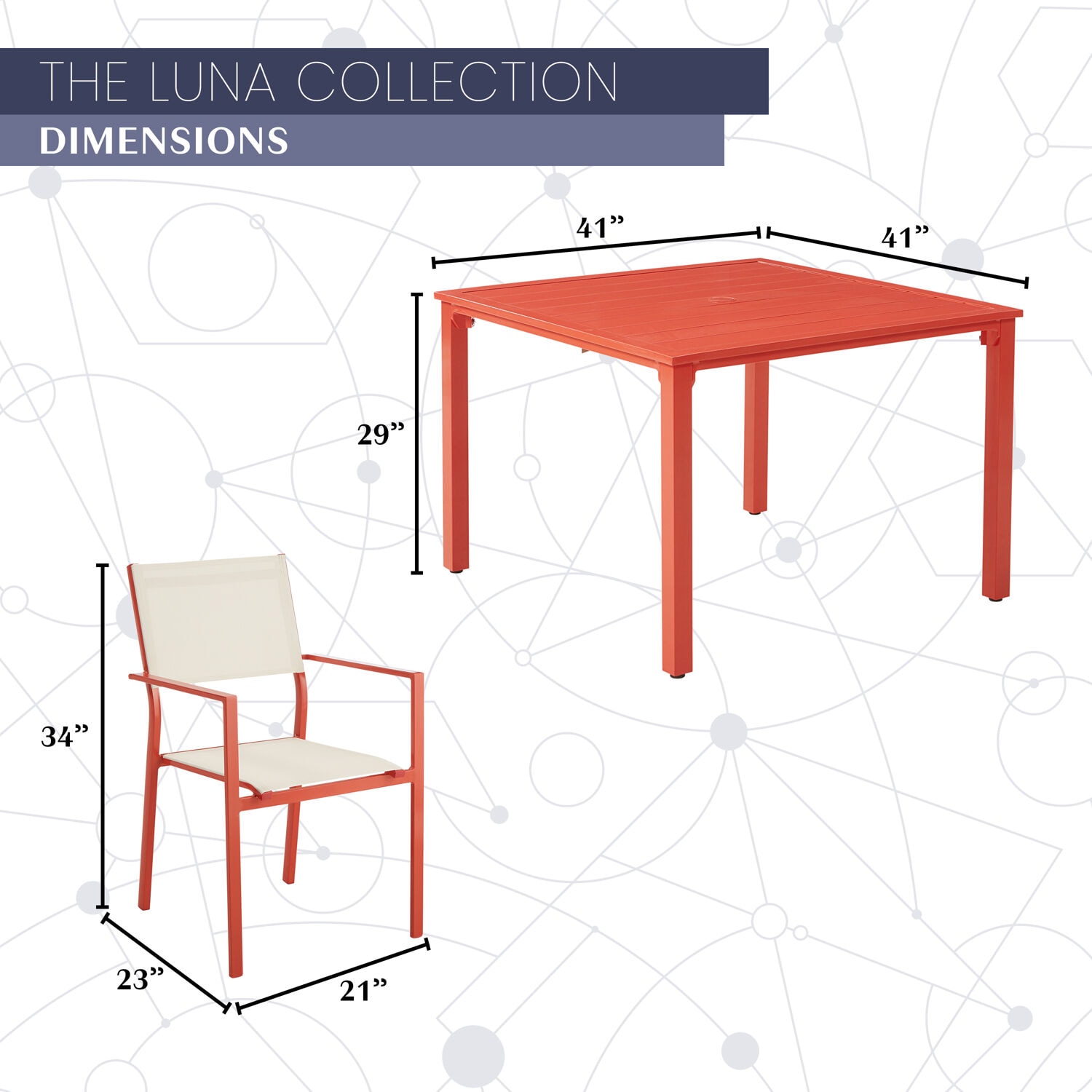 Mod Furniture LUNADN5PCSL-CR Patio-Dining-Sets - View #3