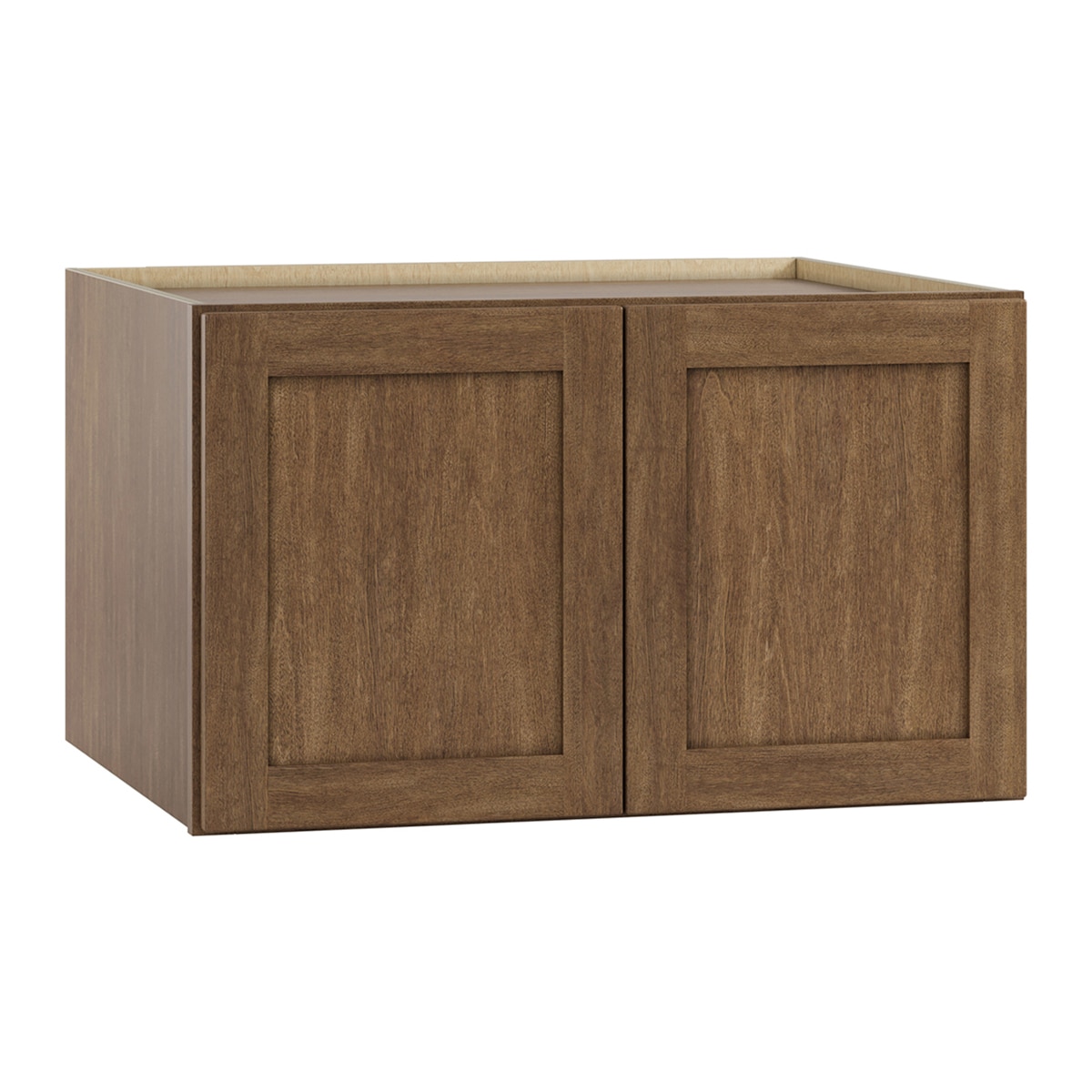 Whalen CLICK-IT LWSCLICK-59LW Sherwood Hills 30-in W x 18-in H x 24-in D Walnut Birch Wall Ready to assemble Plywood Cabinet (Raised Panel Shaker)