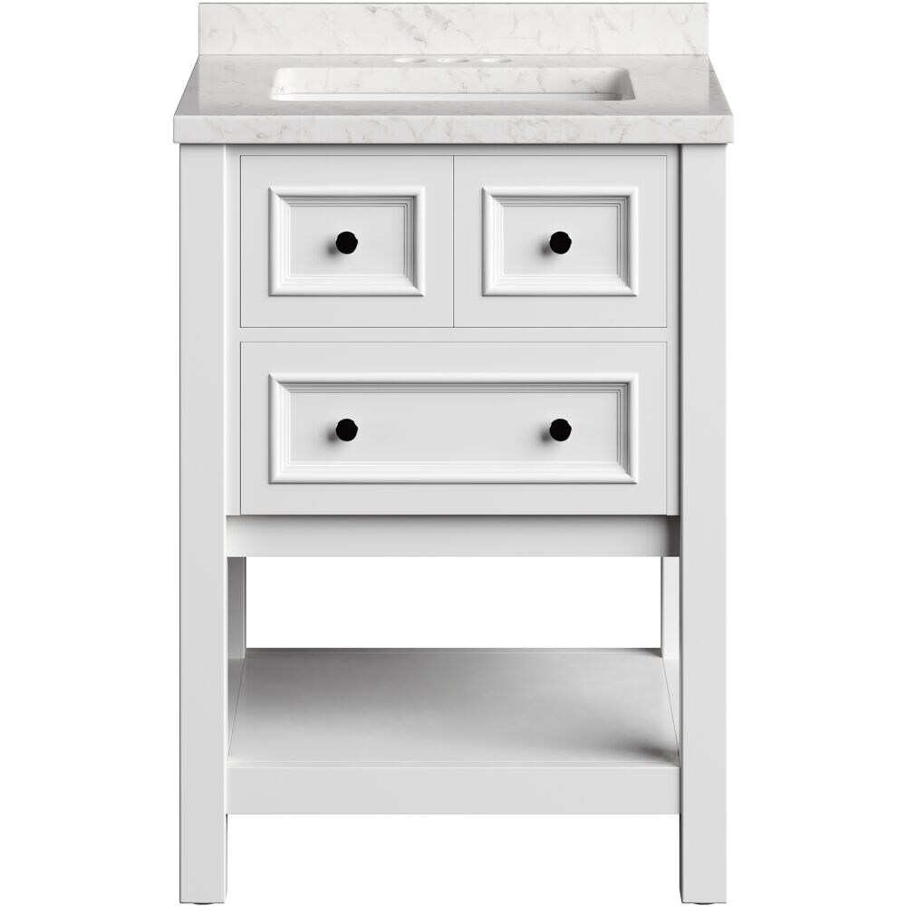 Hanover Tremont 36-In. Bathroom Vanity Set includes Sink, Countertop, and  Pre-Assembled Cabinet w/ 1 Drawer, Bottom Shelf, White - Hanover Home