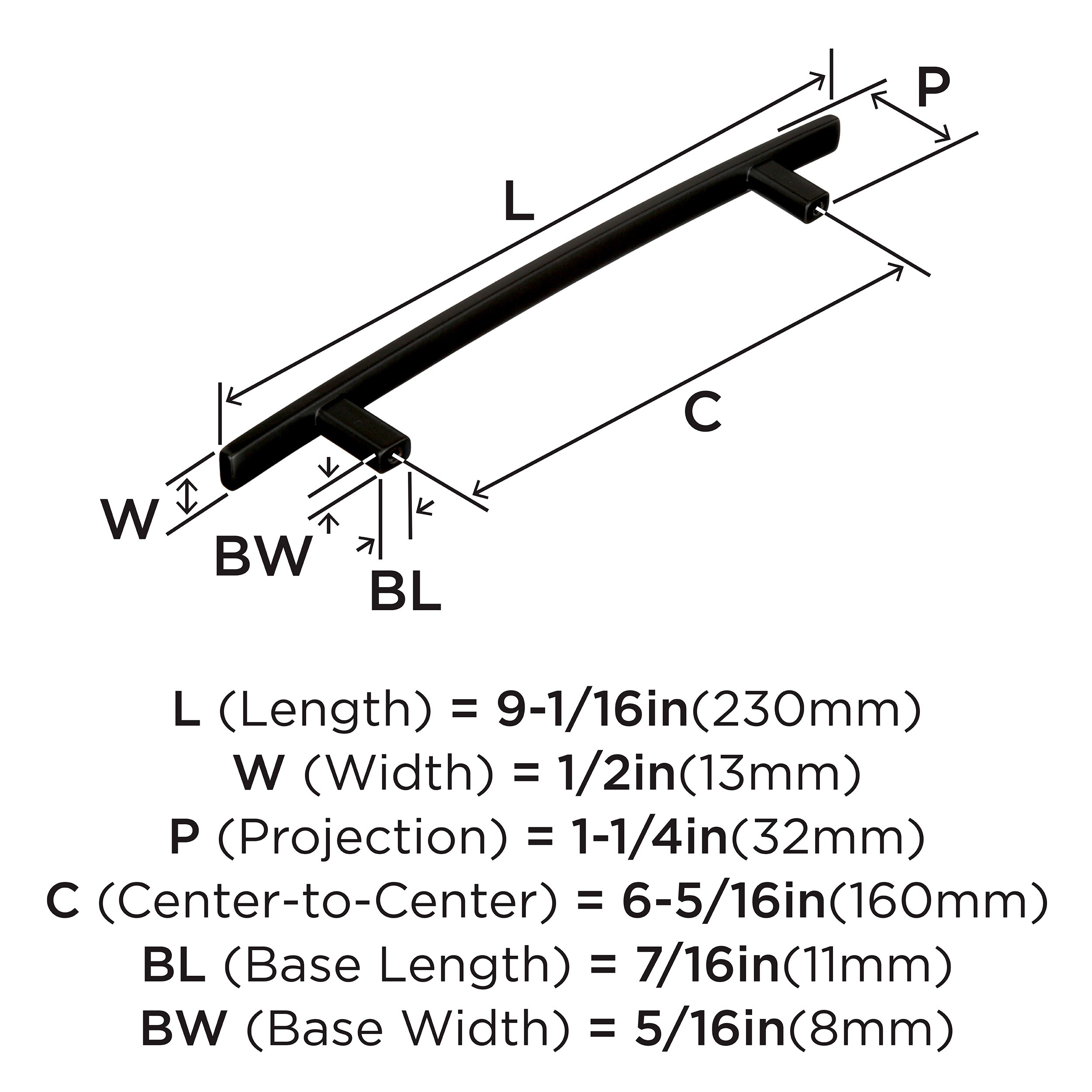 Amerock 10VMP26204BBR Cabinet-Pulls - View #4