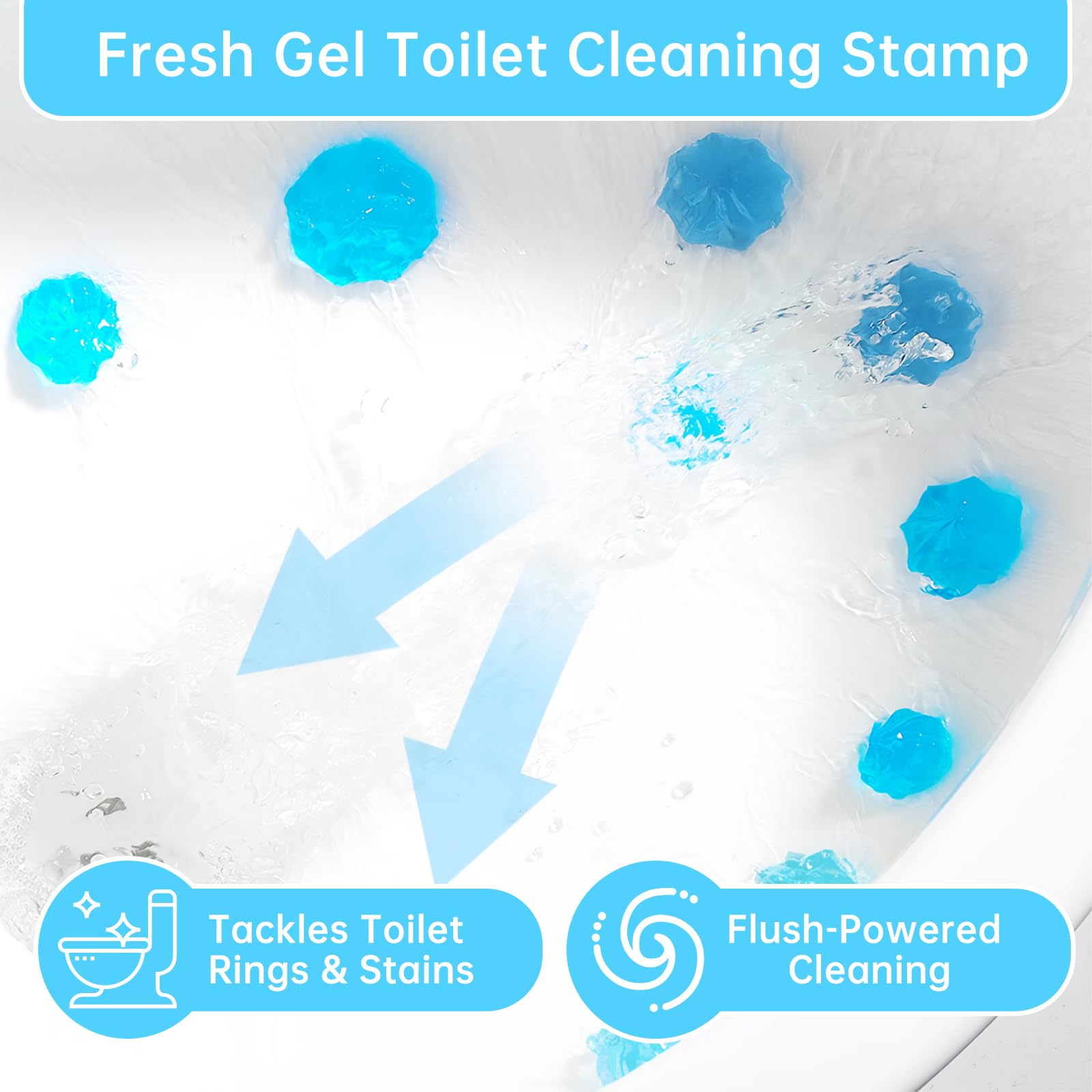 Phyfalip Toilet Bowl Gel Stamp 6 Pack with Dispenser Easy to Use ...