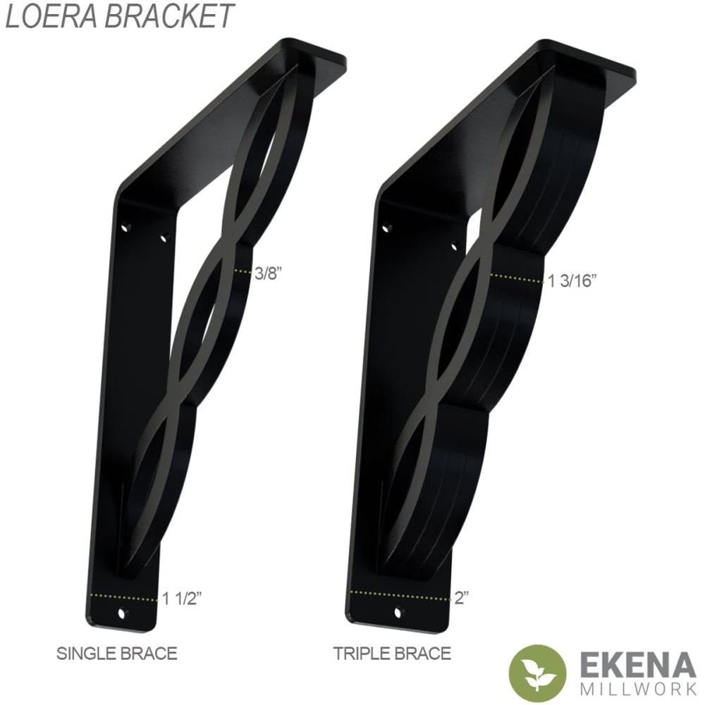 Ekena Millwork Loera 10-in x 2-in x 12-in Antique Copper Wrought Iron Mounting Bracket BKTM02X10X12TLOACO Sansujyuku sansujyuku.com