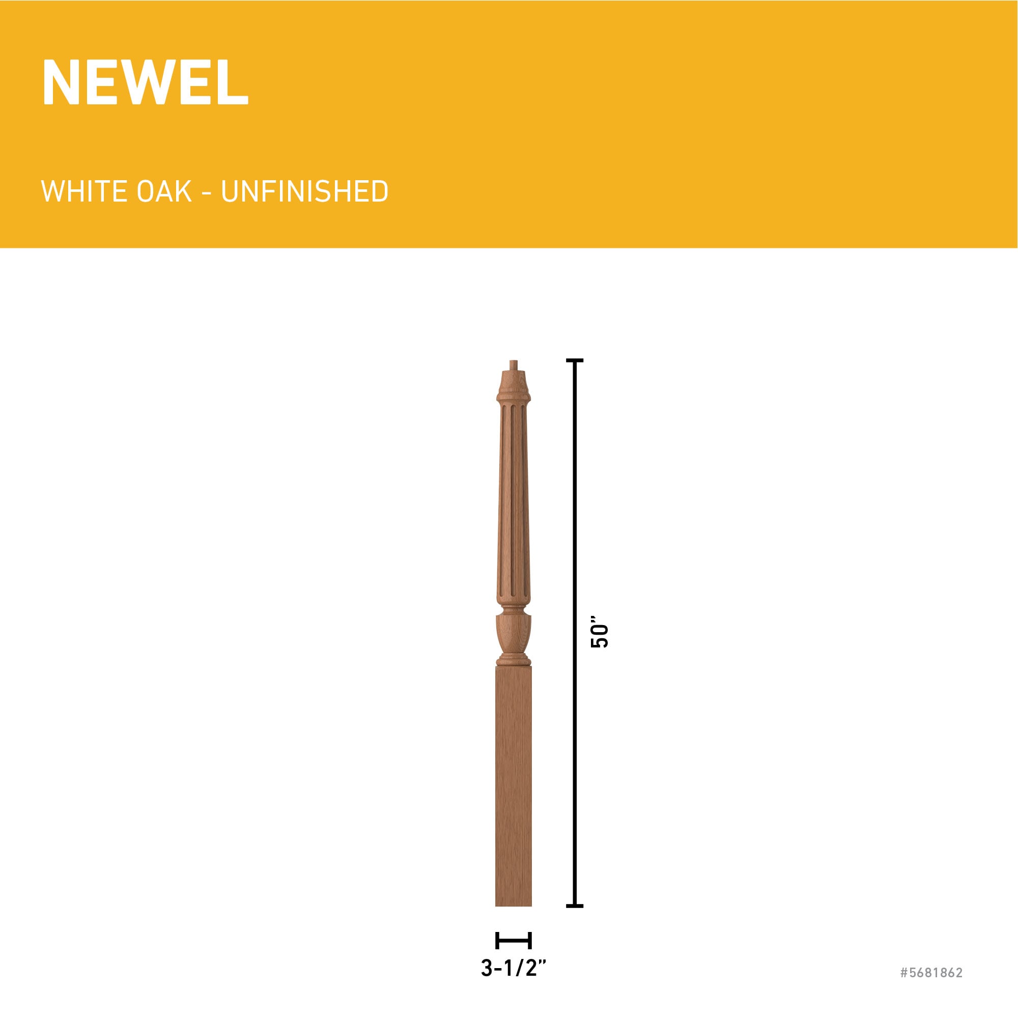 L.J. Smith Stair Systems LJF-3014-WO Interior-Stairpart-Newel-Posts - View #3
