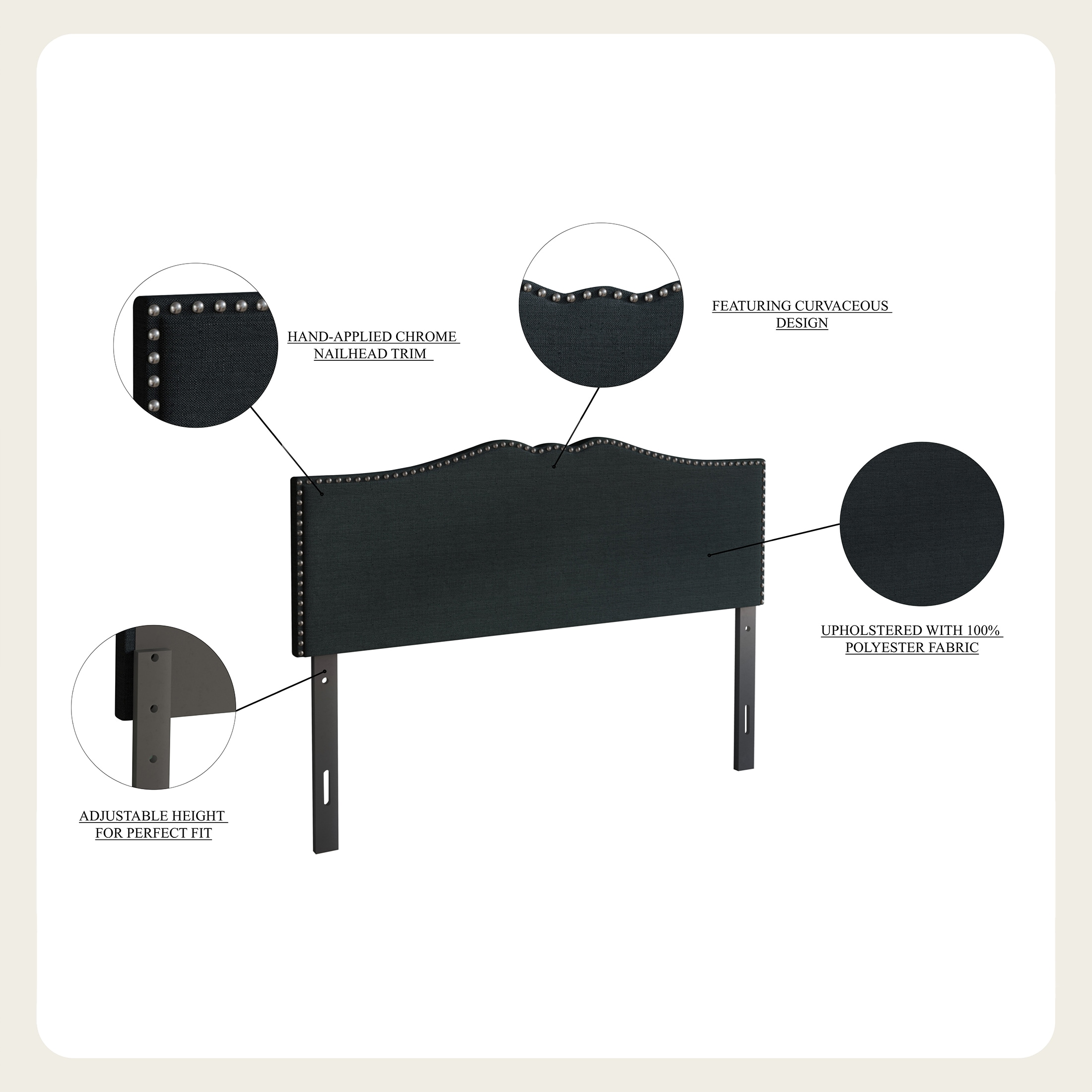 CasePiece C8375TUHB-CGY-LN Upholstered-Headboards - View #6